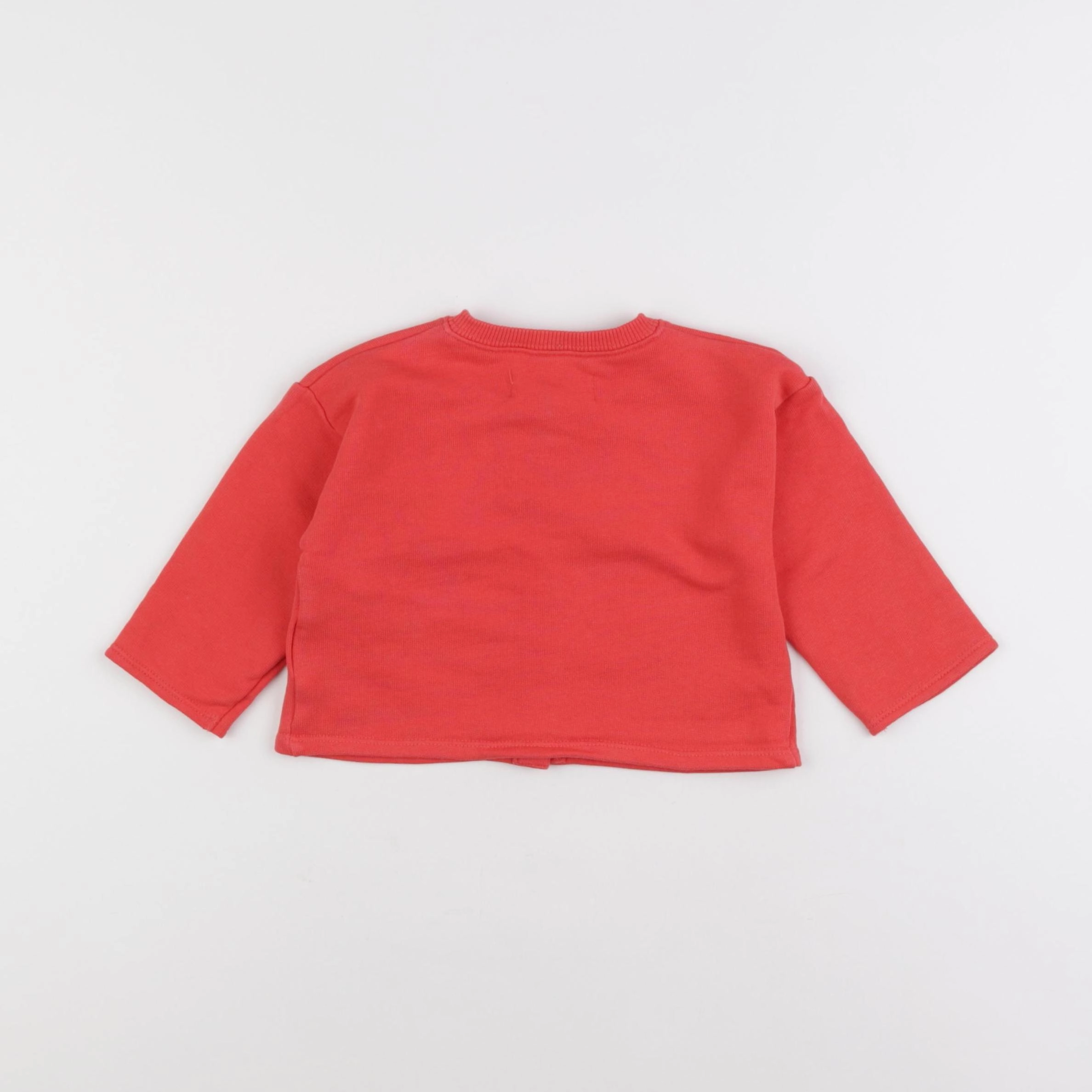 Monoprix - sweat rouge - 6/9 mois