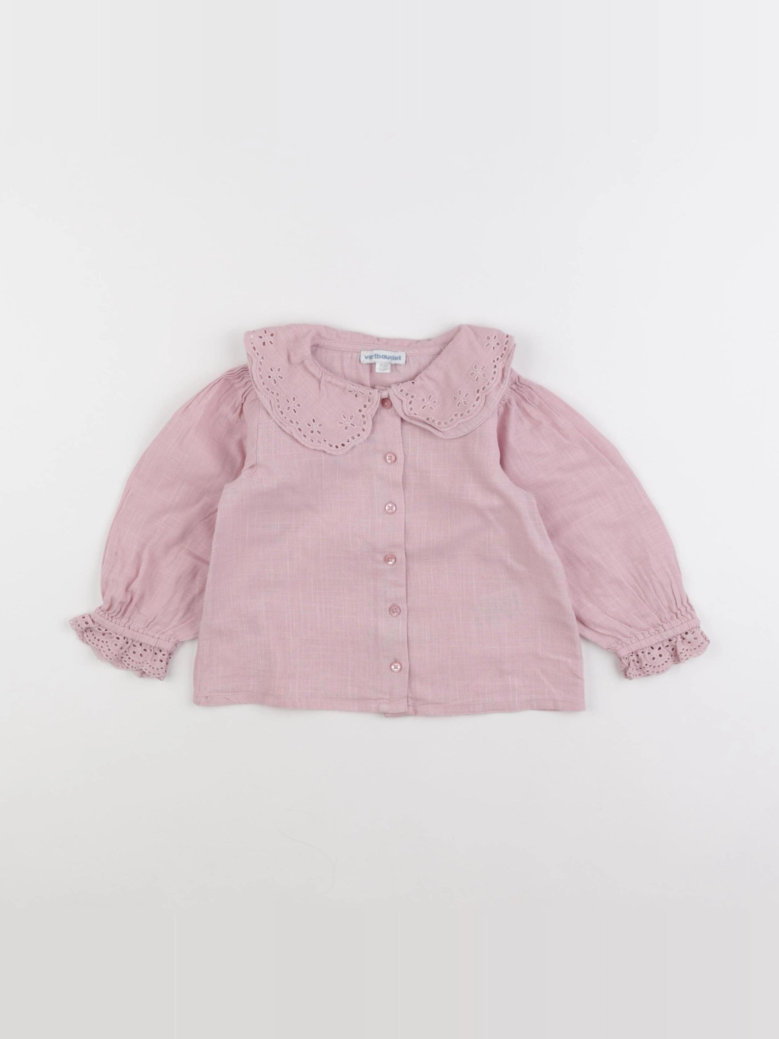 Vertbaudet - blouse rose - 2 ans