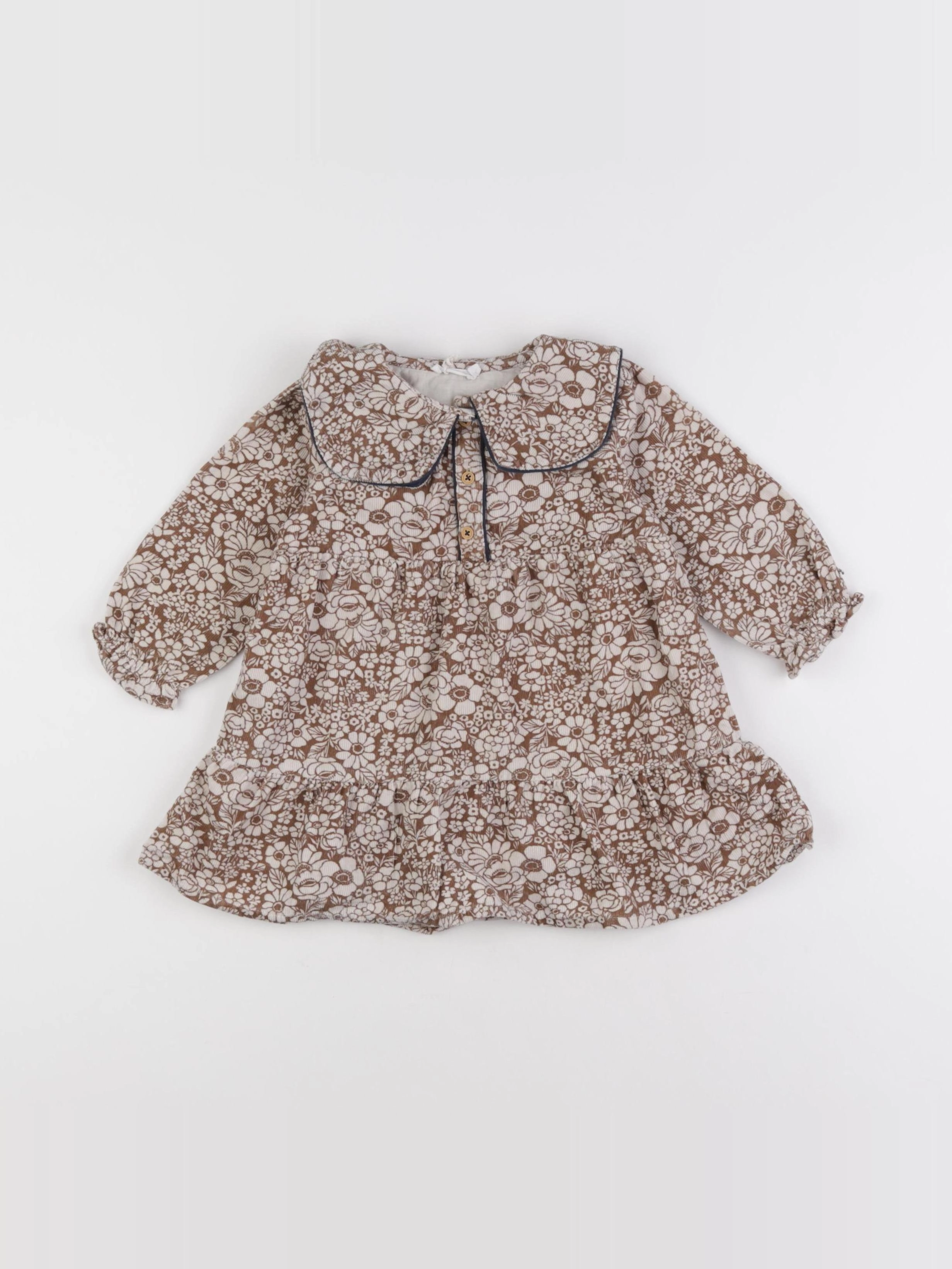 Boutchou - robe marron - 12 mois