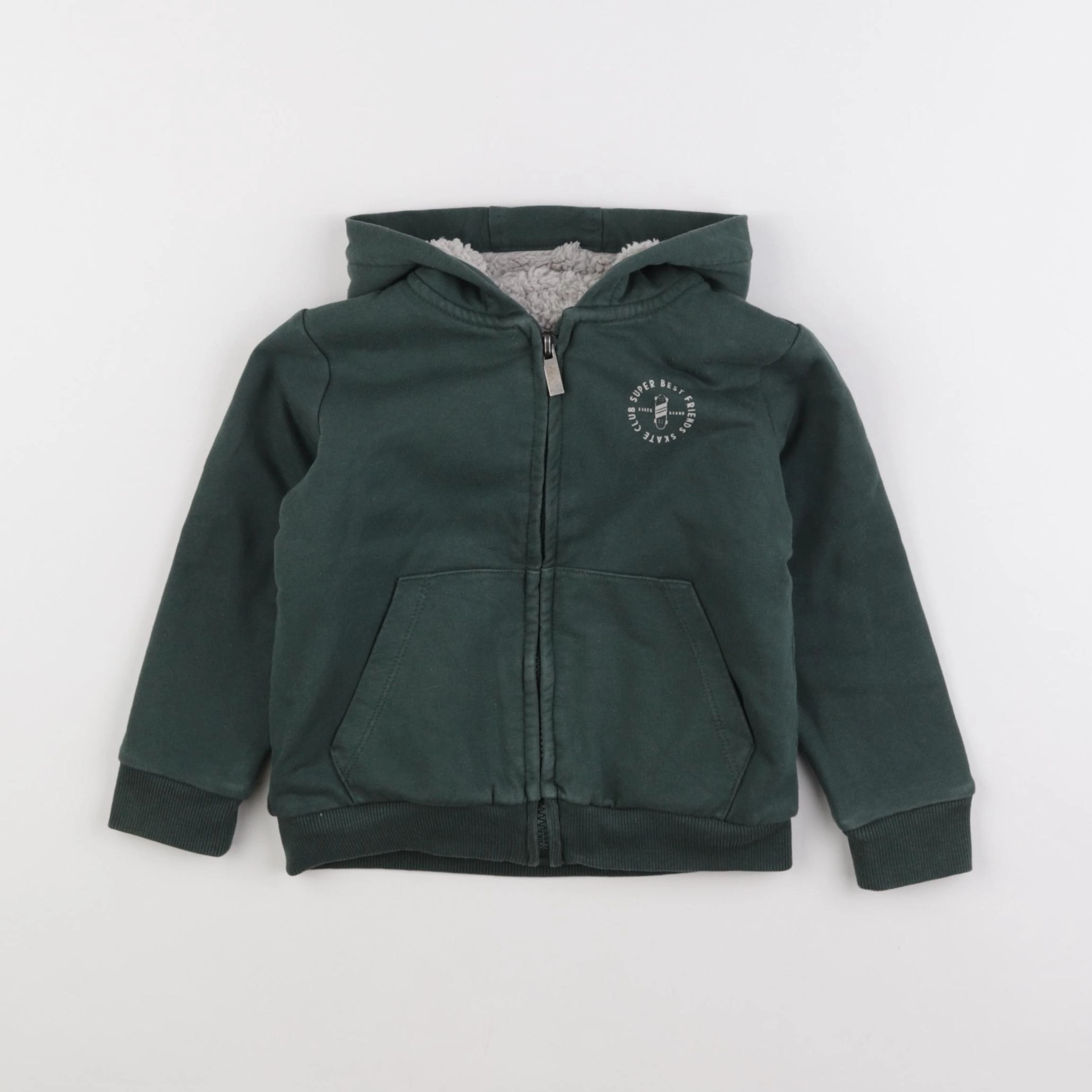 Vertbaudet - sweat vert - 2 ans