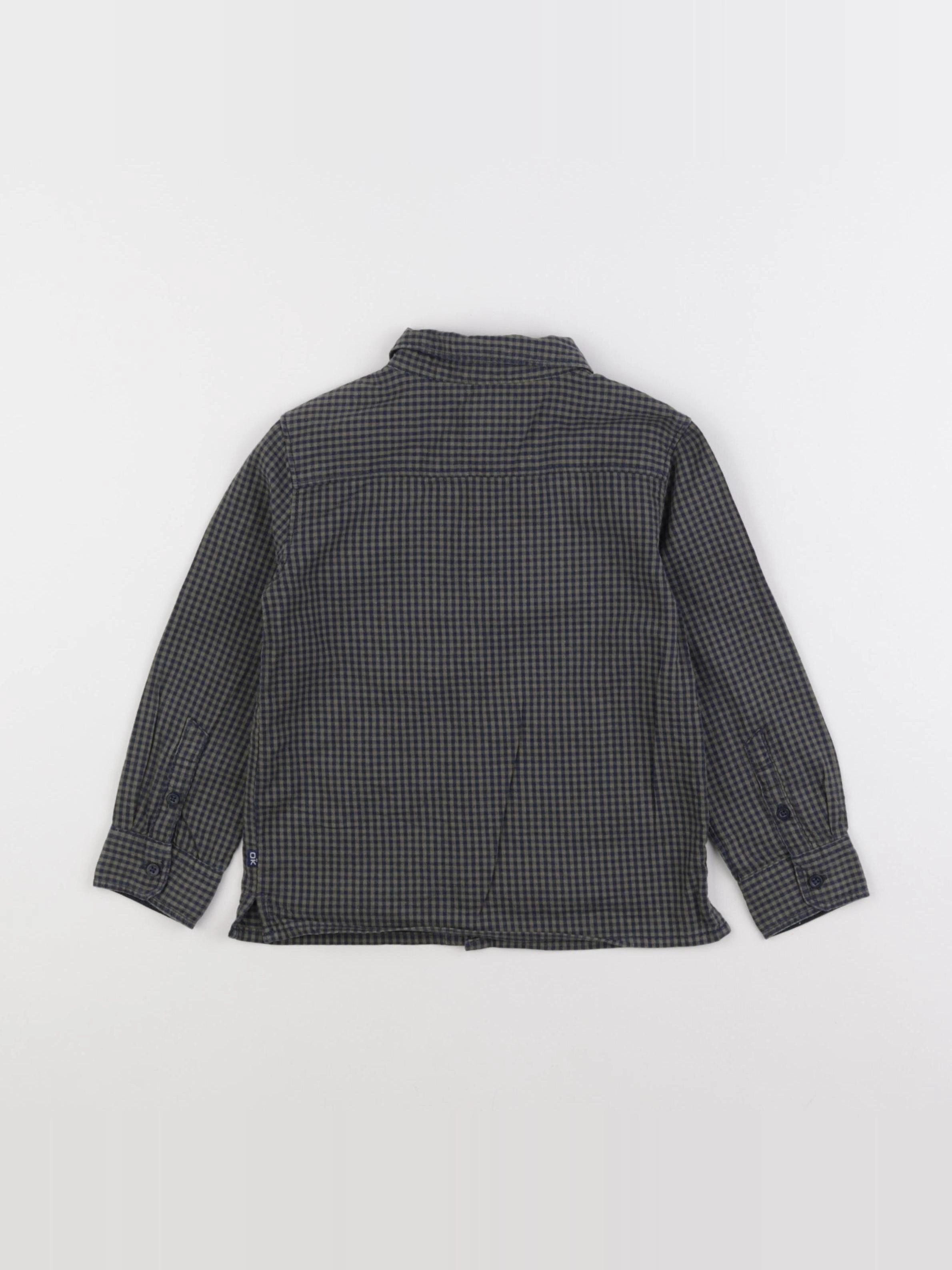 Okaidi - chemise bleu, vert - 3 ans