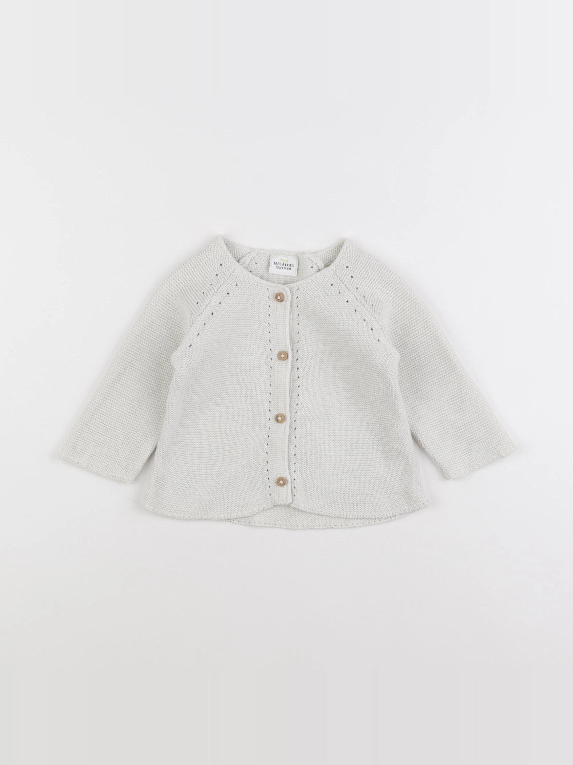Tape à l'oeil - gilet beige - 12 mois