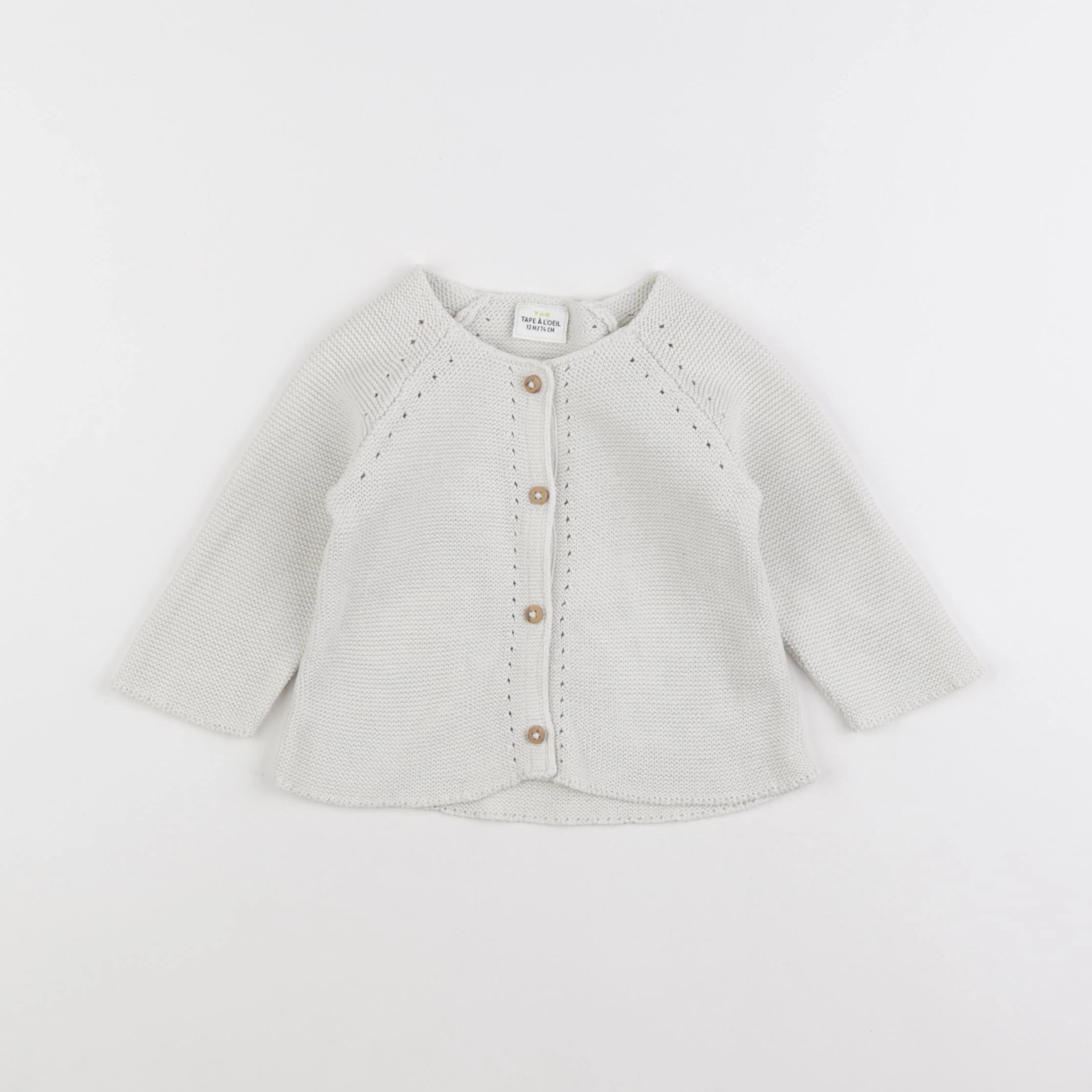 Tape à l'oeil - gilet beige - 12 mois