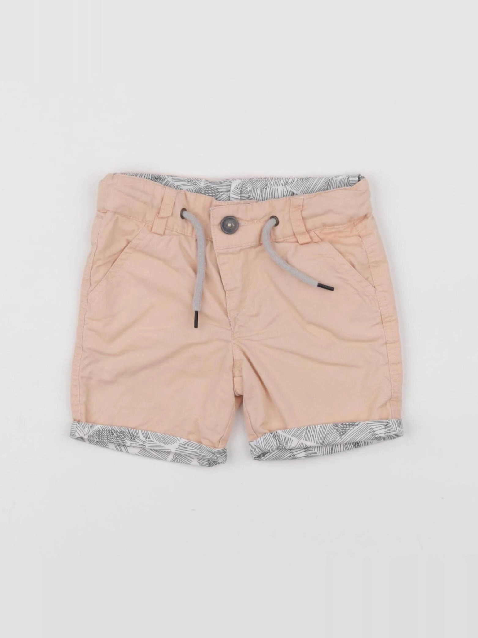 IKKS - short réversible blanc, orange - 6 mois