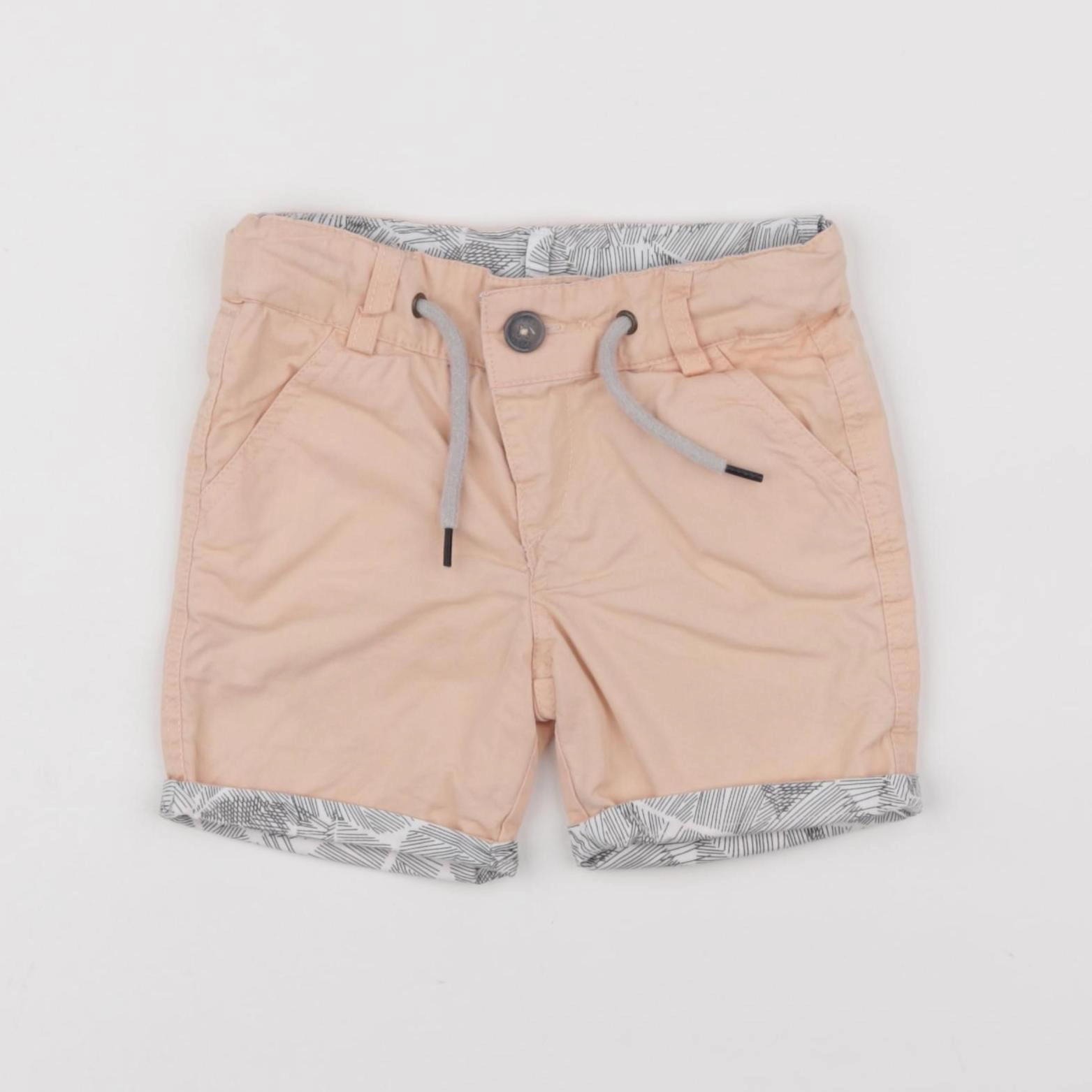 IKKS - short réversible blanc, orange - 6 mois