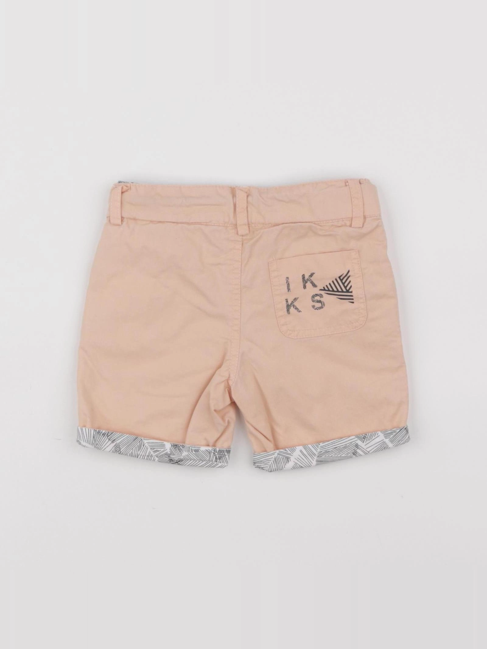 IKKS - short réversible blanc, orange - 6 mois