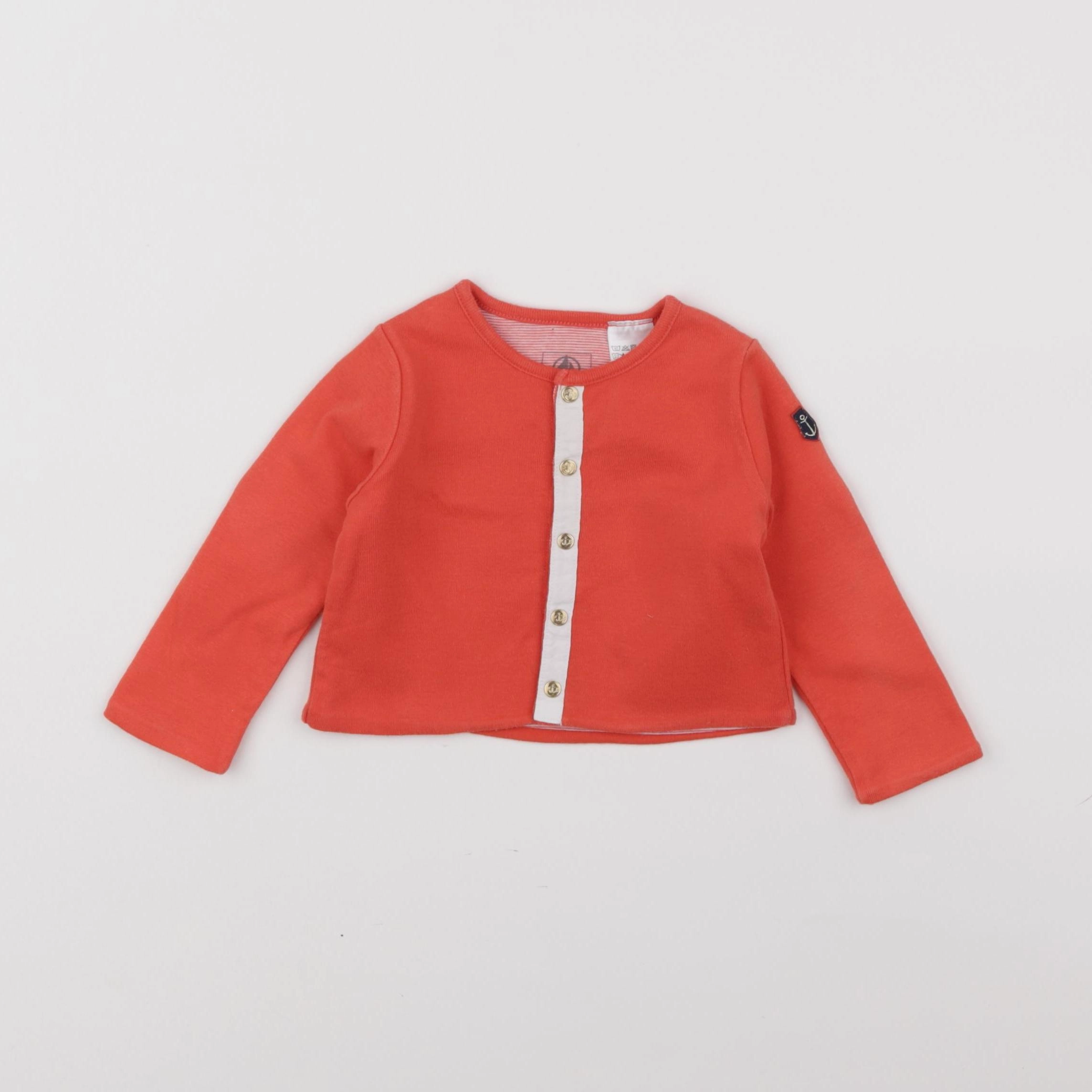 Petit Bateau - tee-shirt orange - 6 mois
