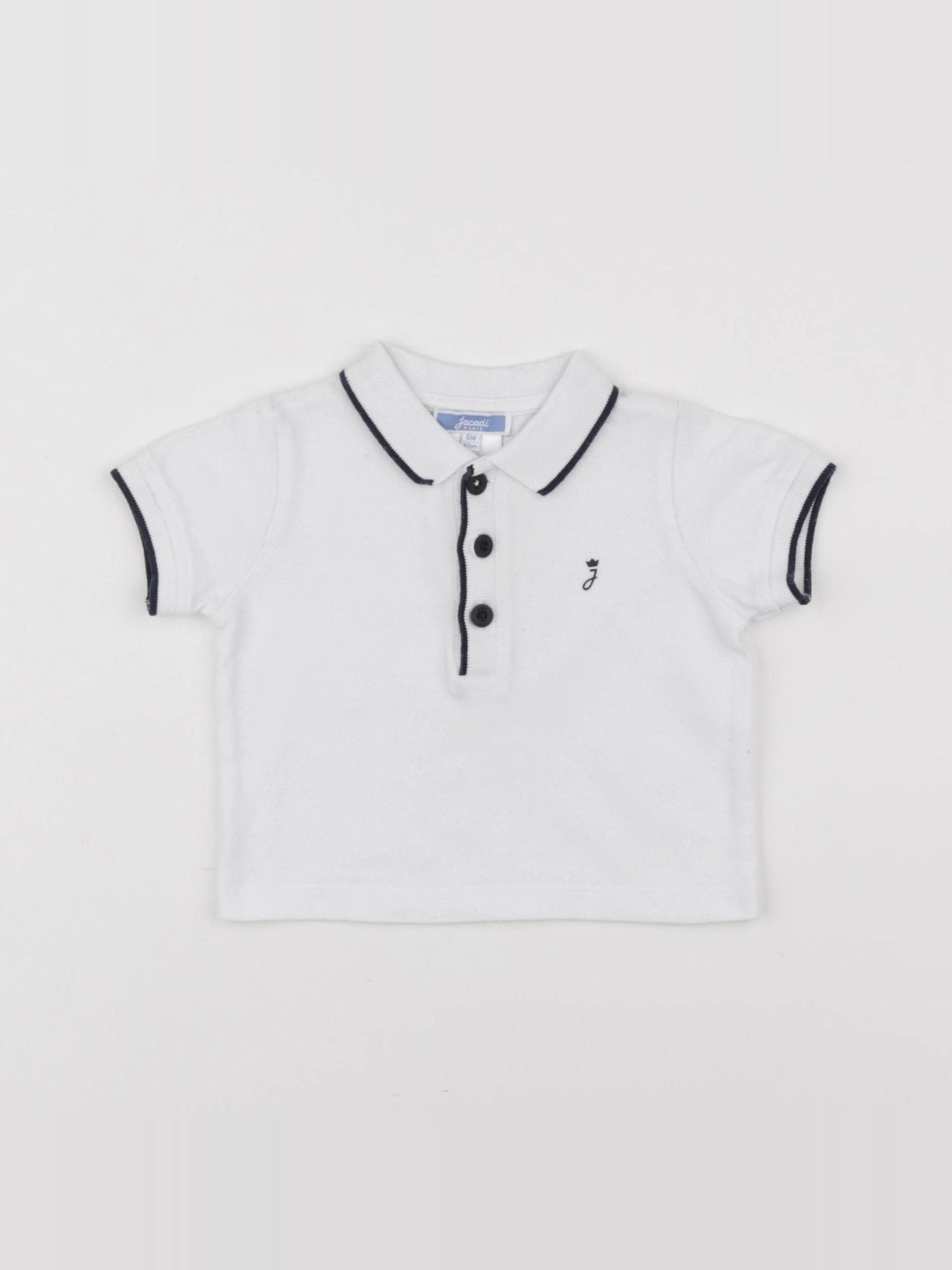 Jacadi - polo blanc - 6 mois
