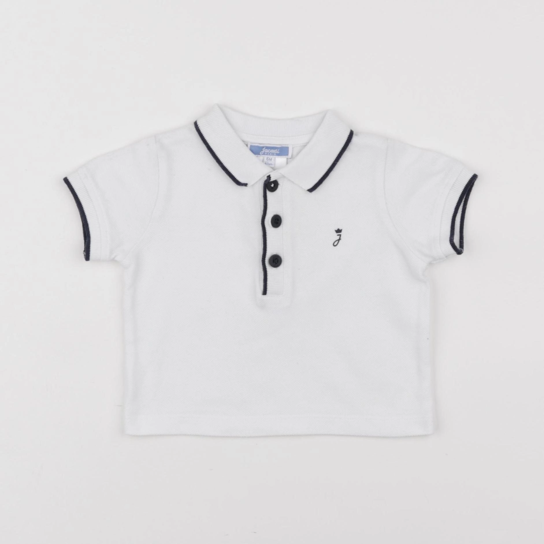 Jacadi - polo blanc - 6 mois