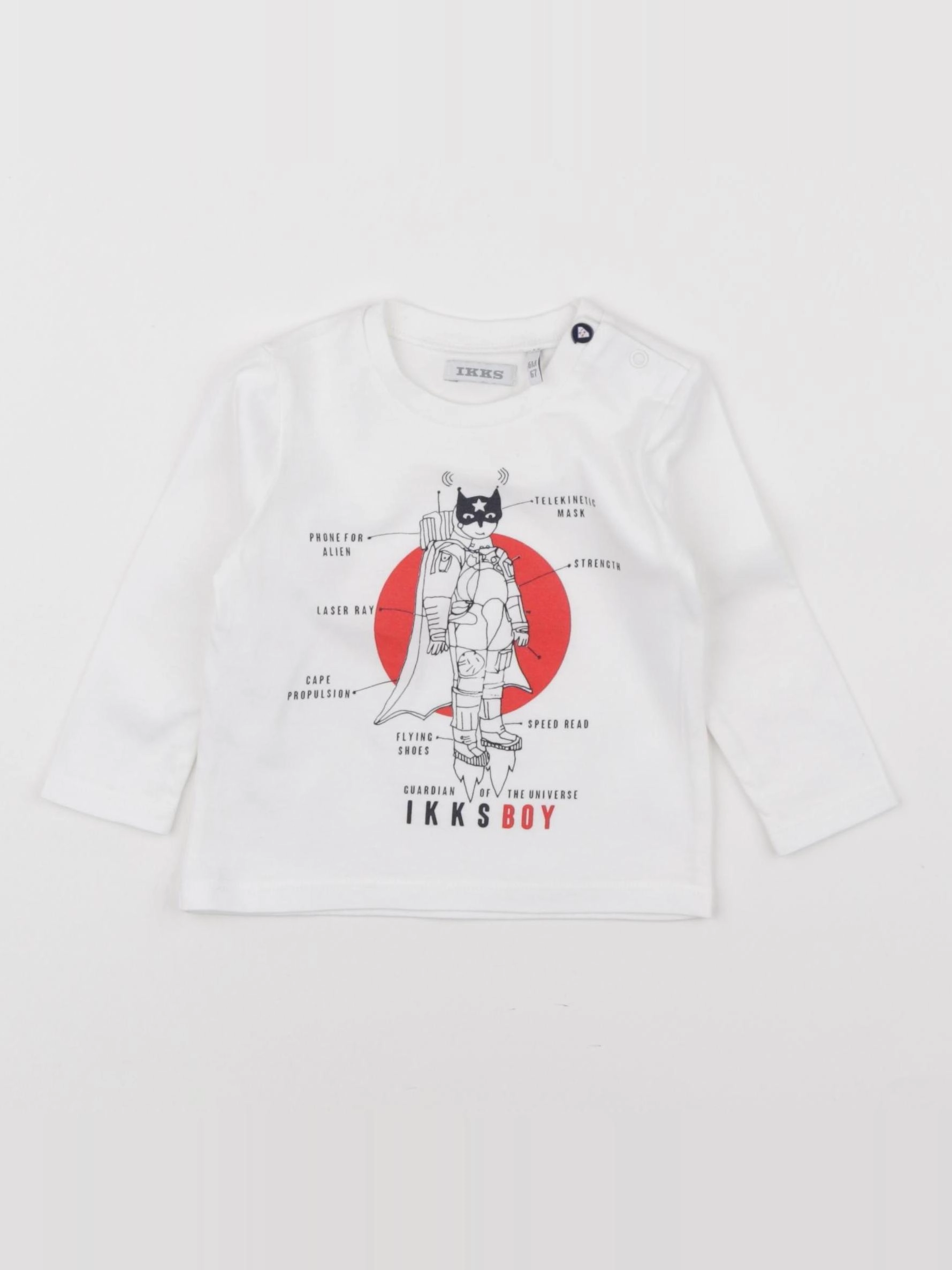 IKKS - tee-shirt blanc - 6 mois
