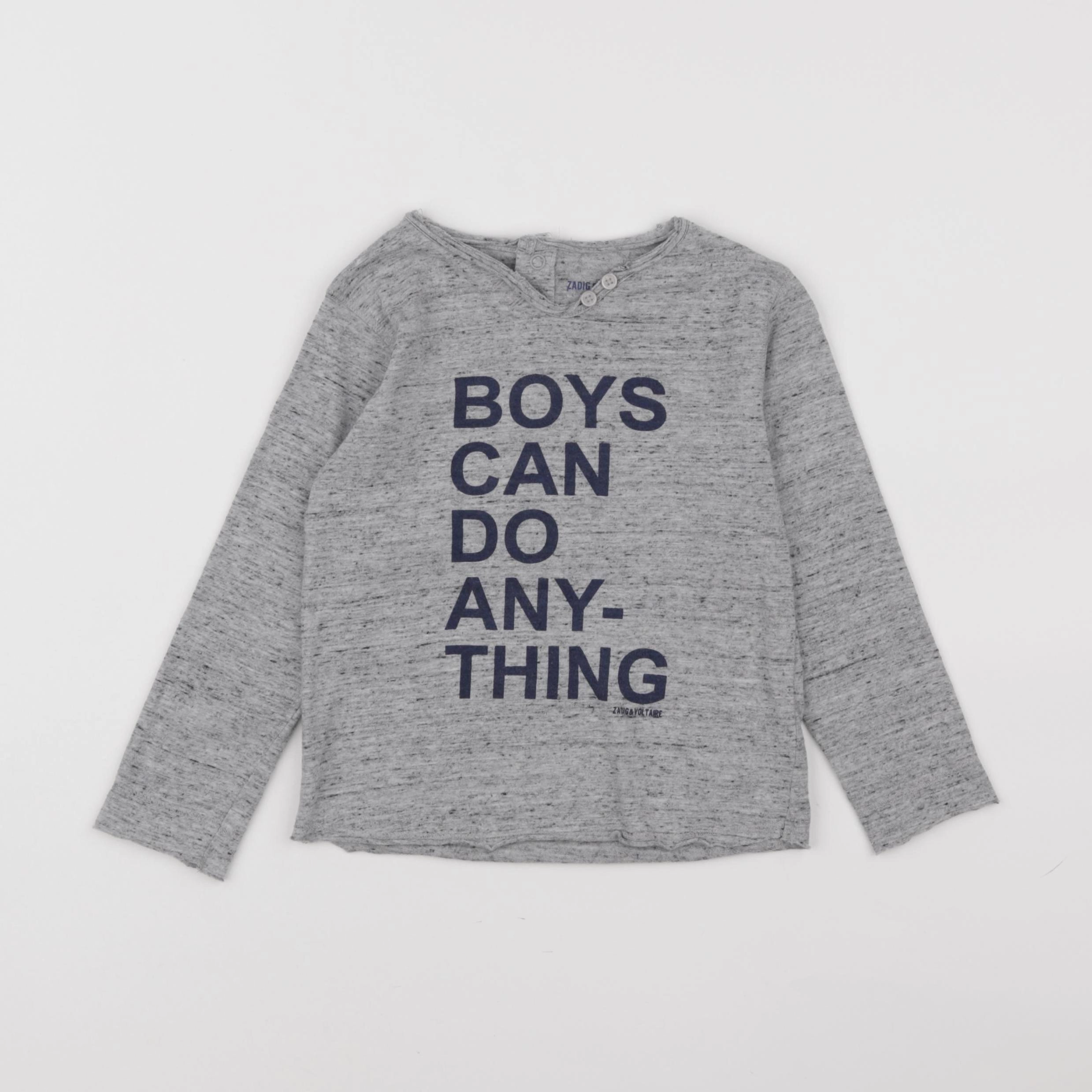 Zadig & Voltaire - tee-shirt gris - 3 ans