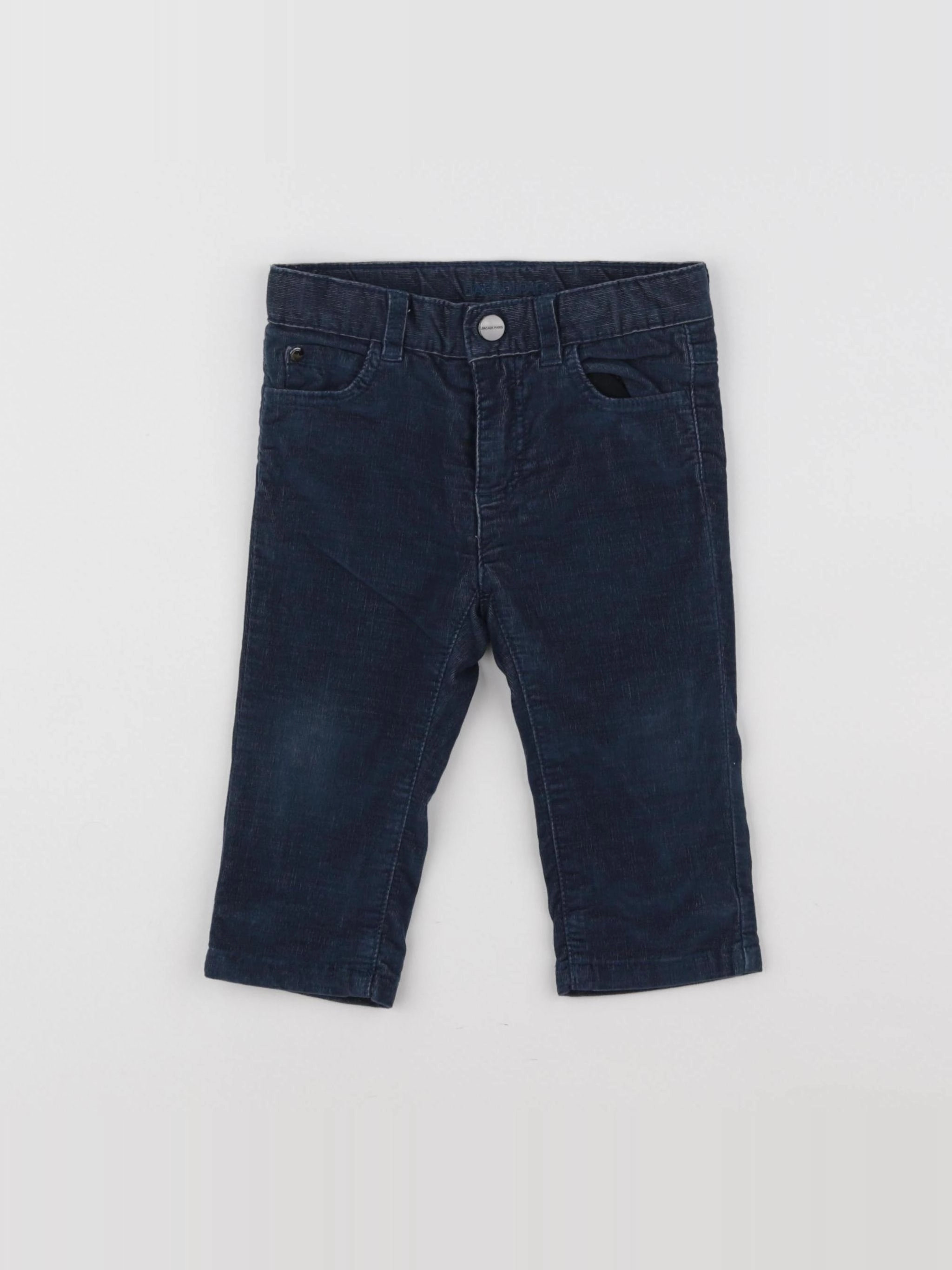 Jacadi - pantalon doublé bleu - 12 mois