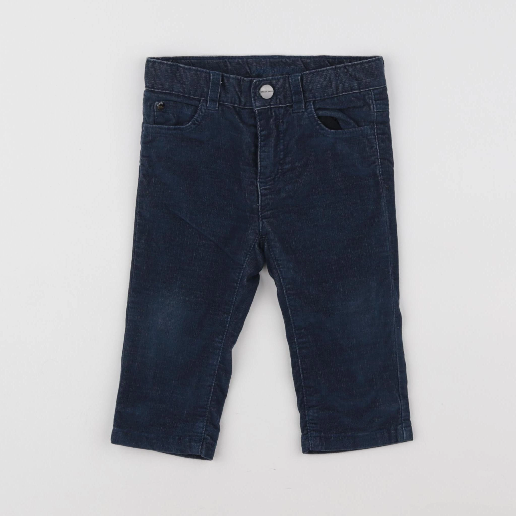 Jacadi - pantalon doublé bleu - 12 mois
