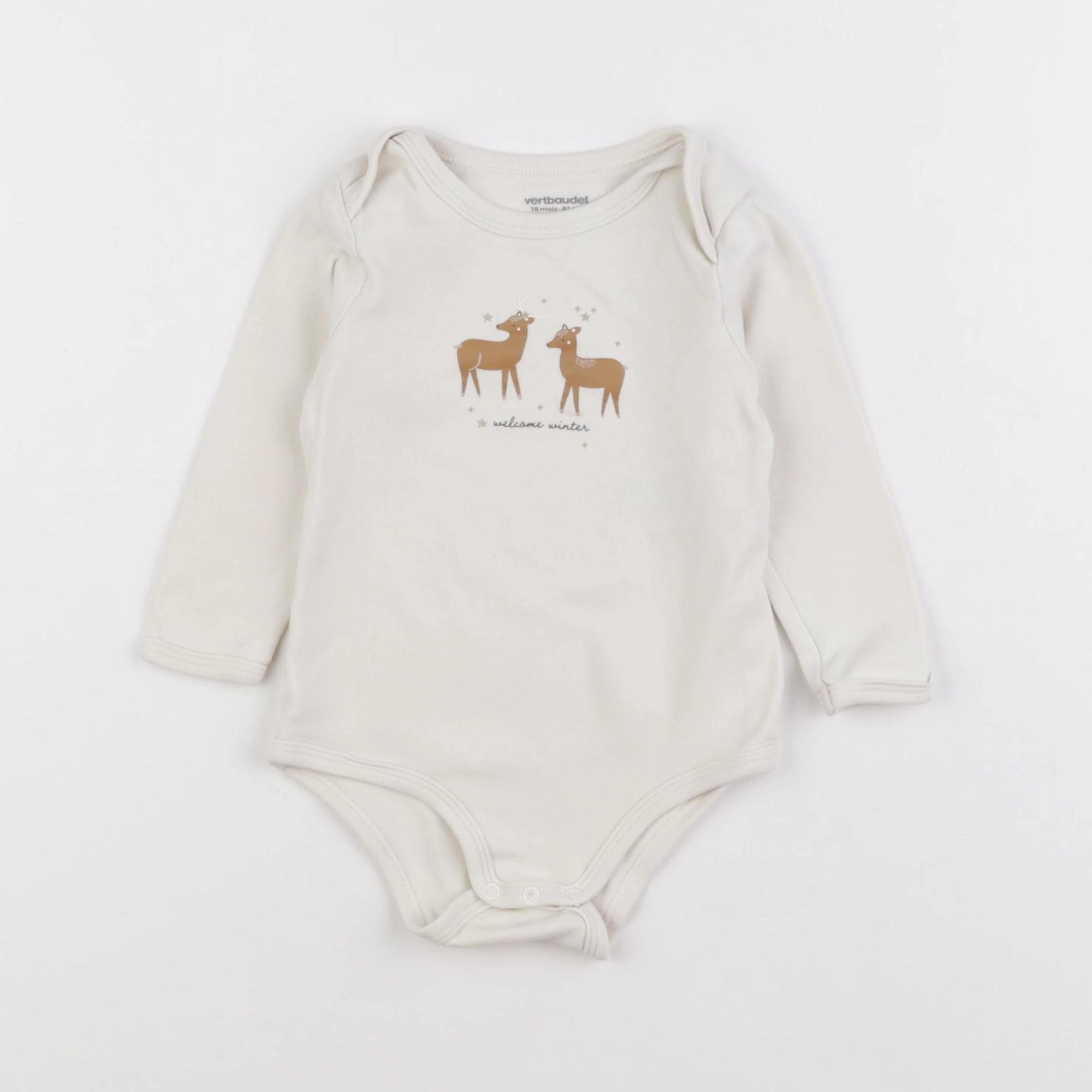 Vertbaudet - body beige - 18 mois