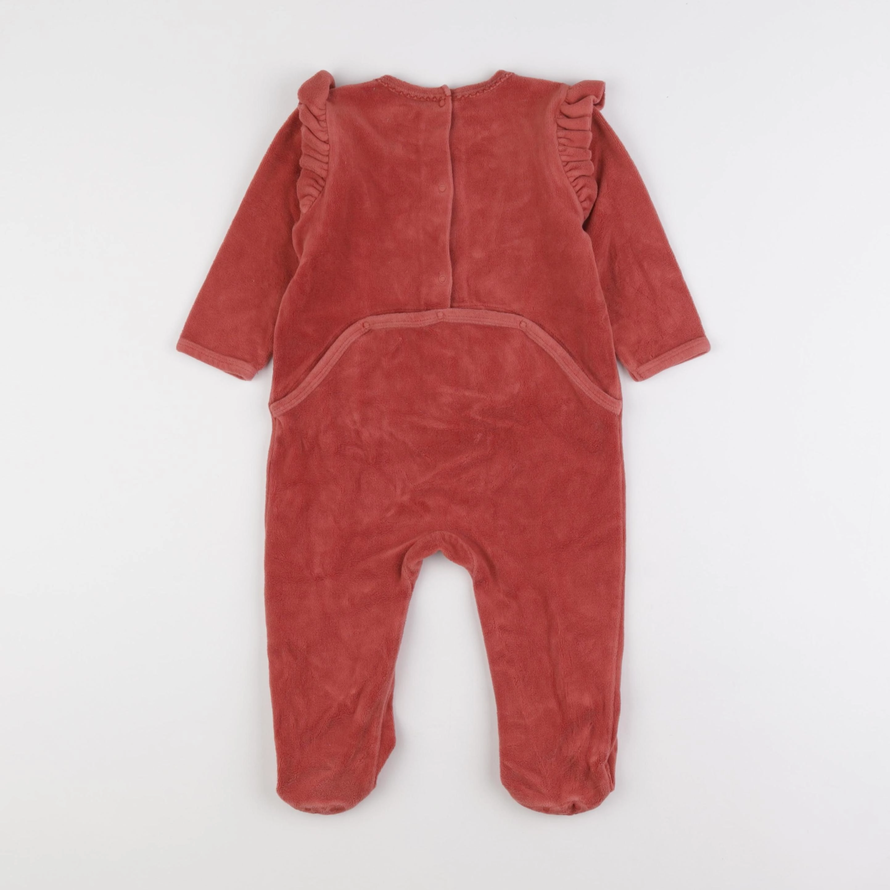 Vertbaudet - pyjama velours rouge - 18 mois