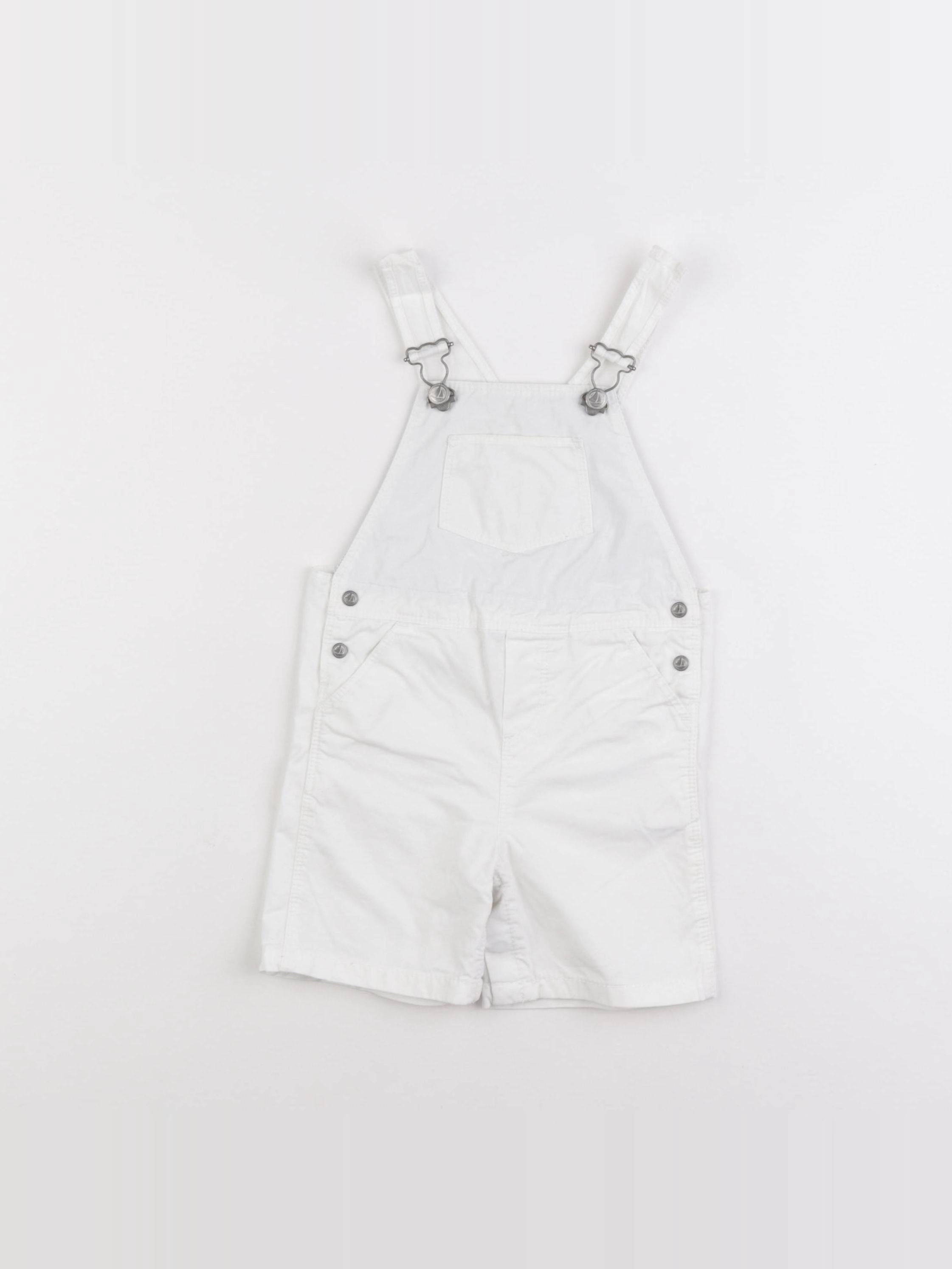 Petit Bateau - salopette blanc - 12 mois
