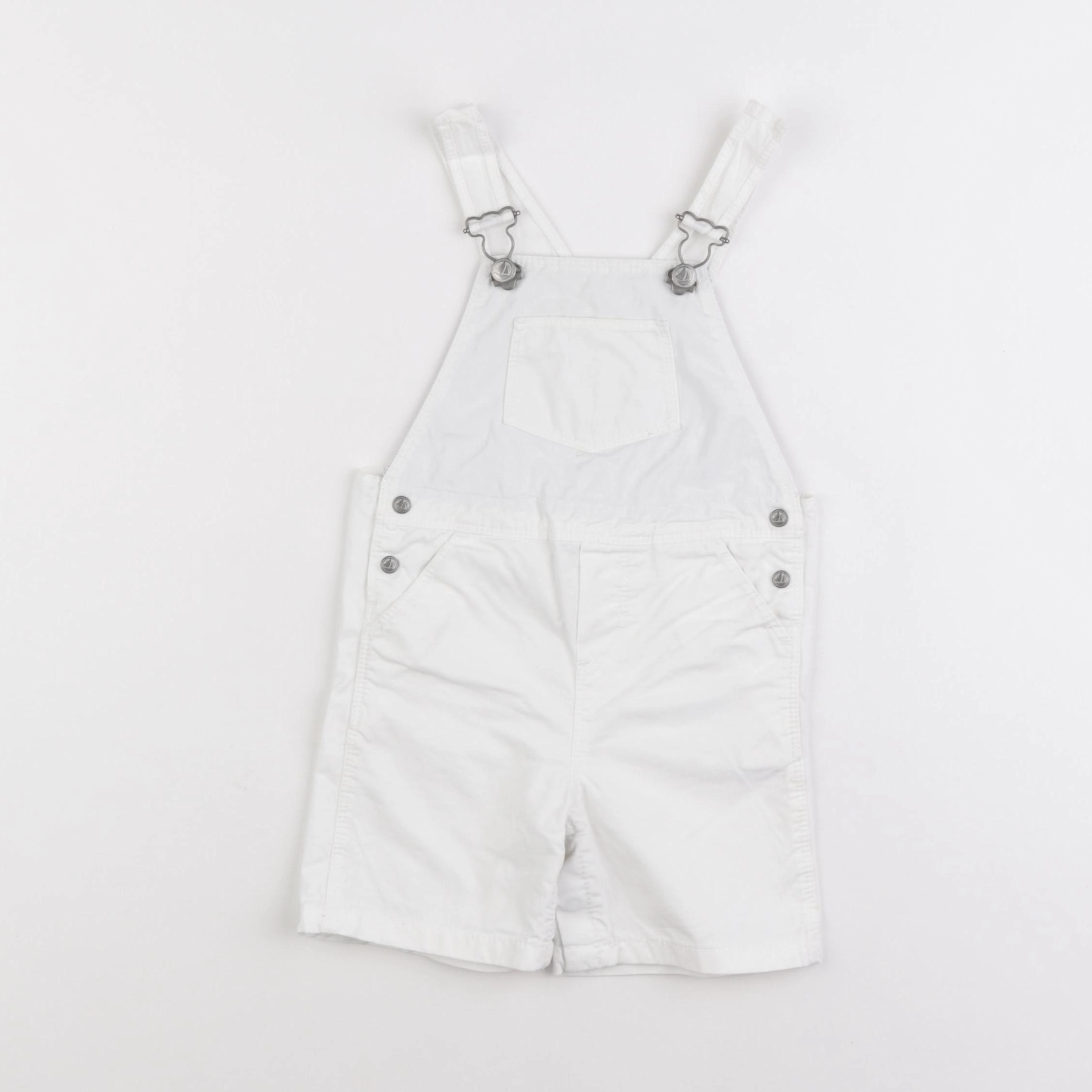 Petit Bateau - salopette blanc - 12 mois