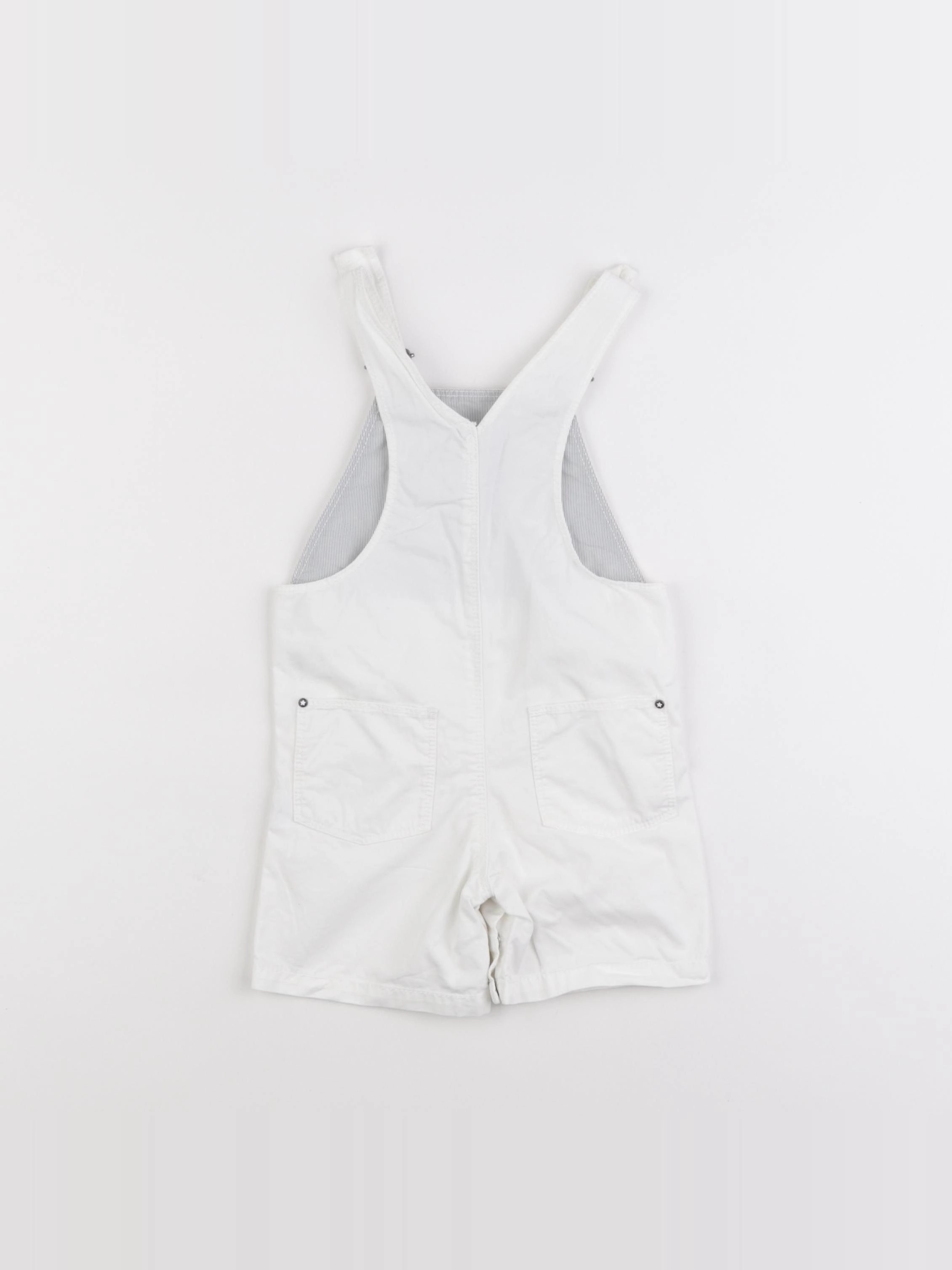 Petit Bateau - salopette blanc - 12 mois