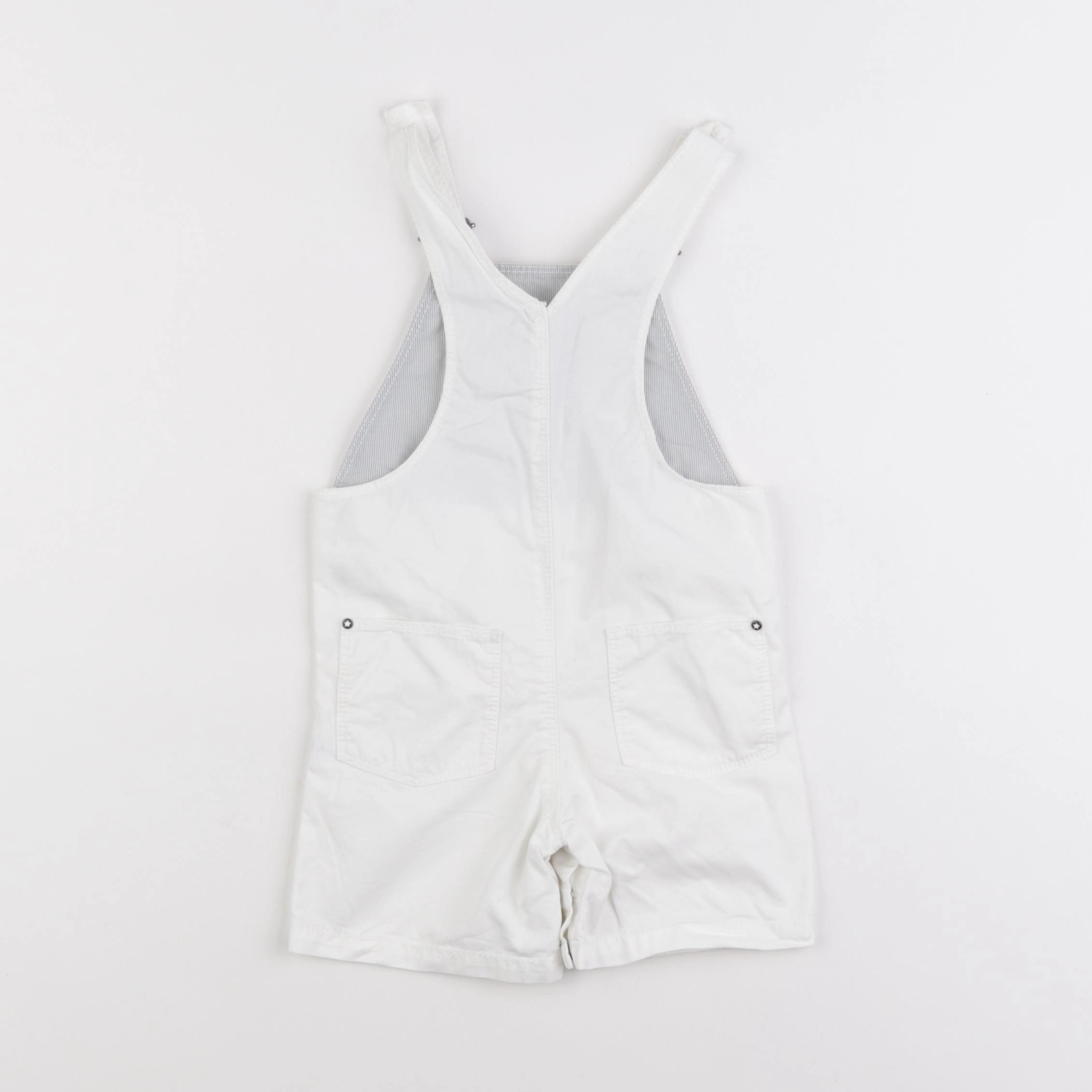 Petit Bateau - salopette blanc - 12 mois
