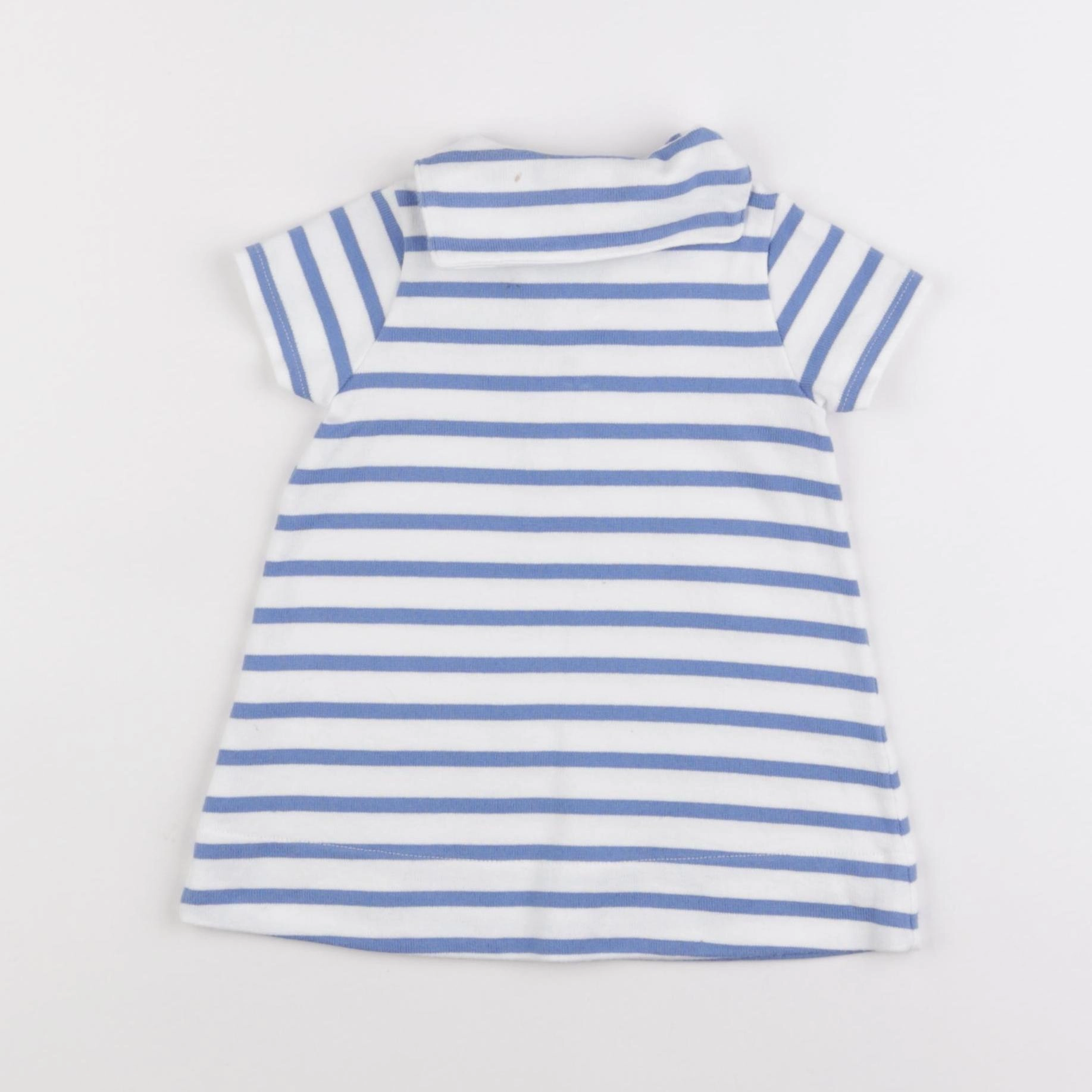 Petit Bateau - robe bleu, blanc - 6 mois