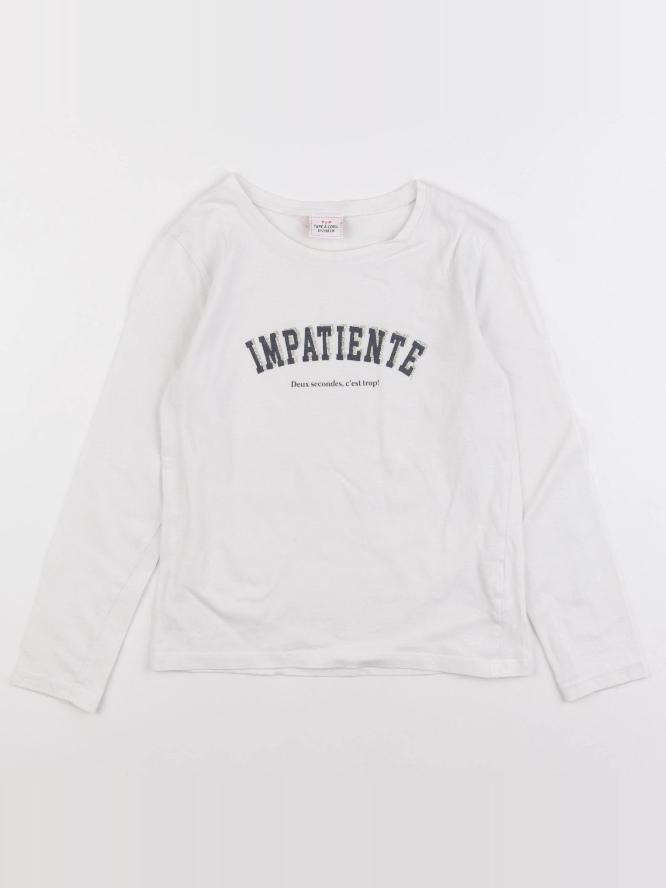 Tape à l'oeil - tee-shirt blanc, or - 8 ans