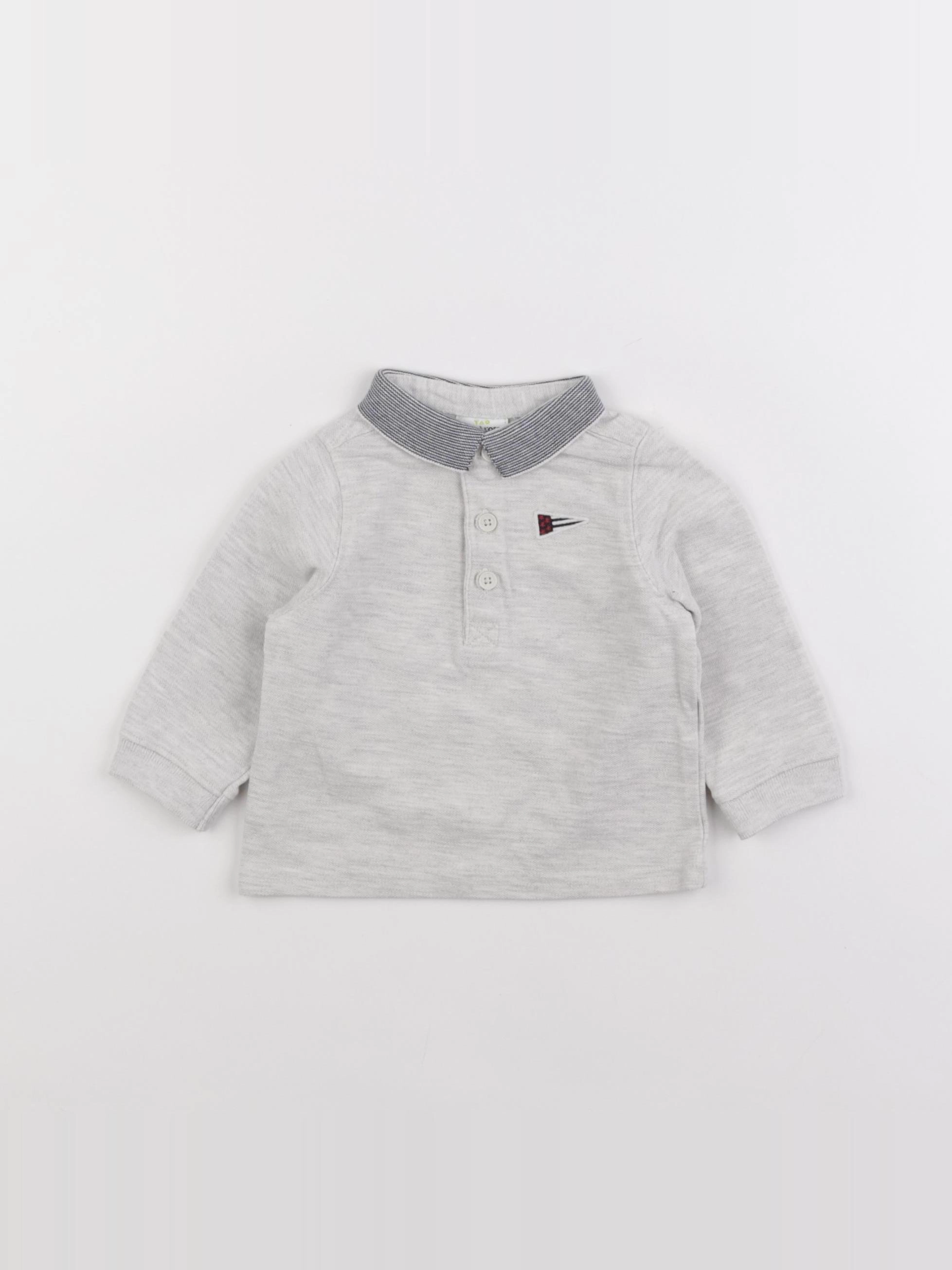 Tape à l'oeil - polo gris - 6 mois