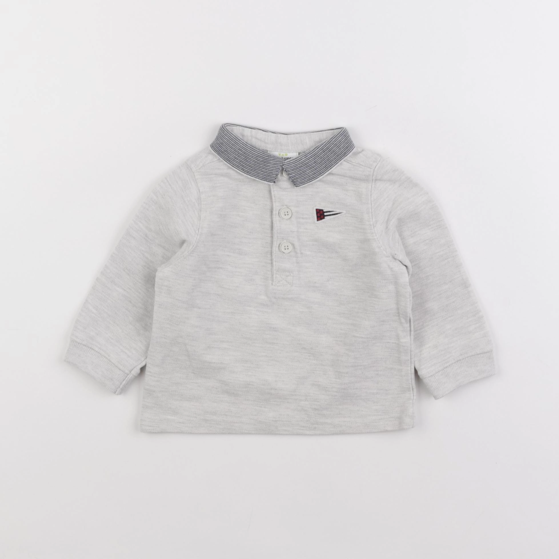 Tape à l'oeil - polo gris - 6 mois