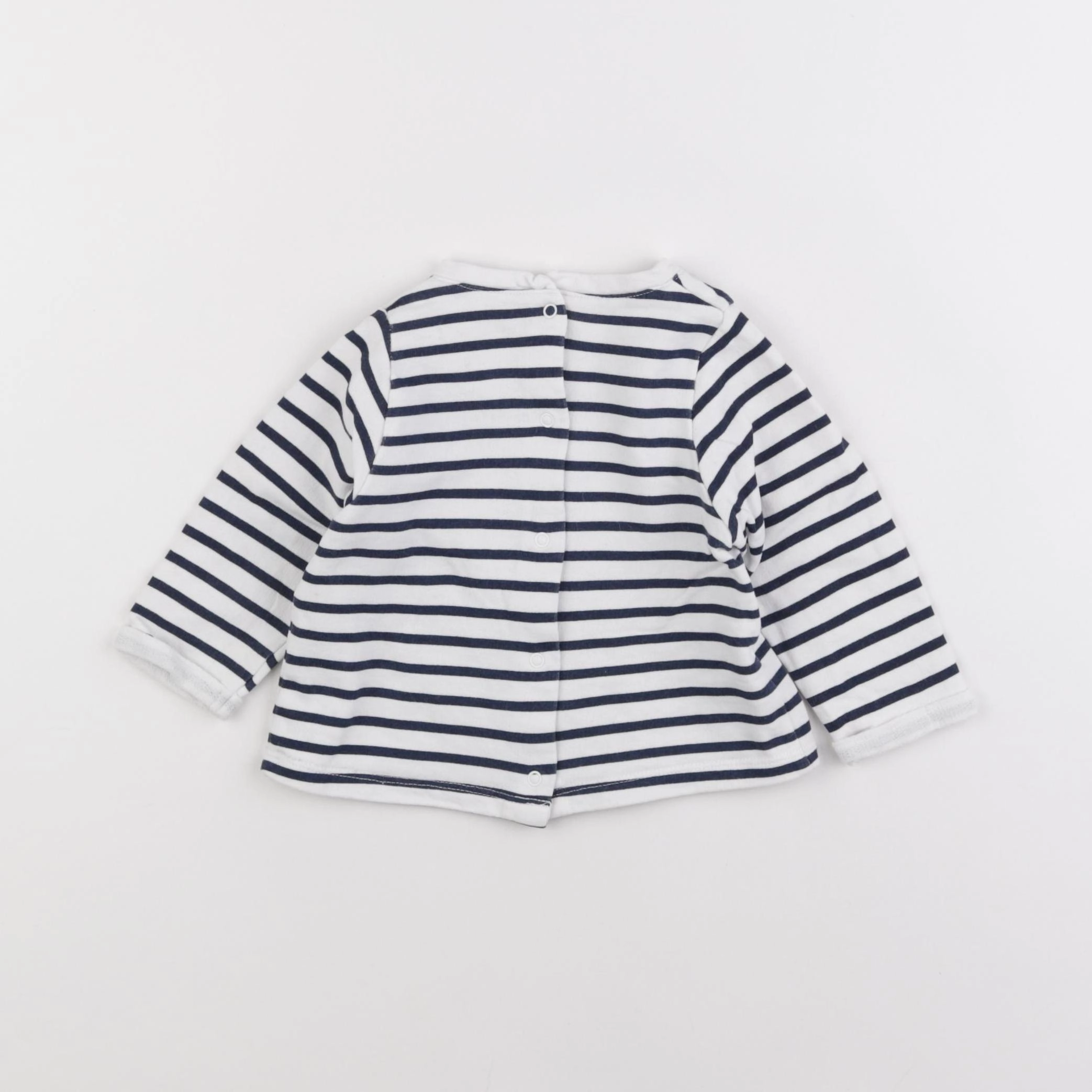 Tape à l'oeil - sweat bleu, blanc - 9 mois