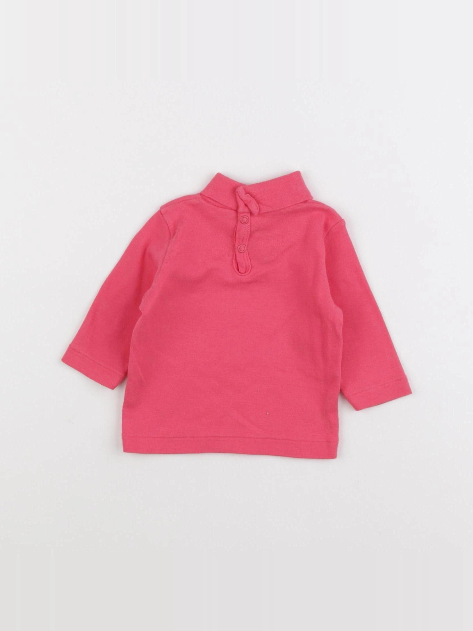 Petit Bateau - sous-pull rose - 3 mois