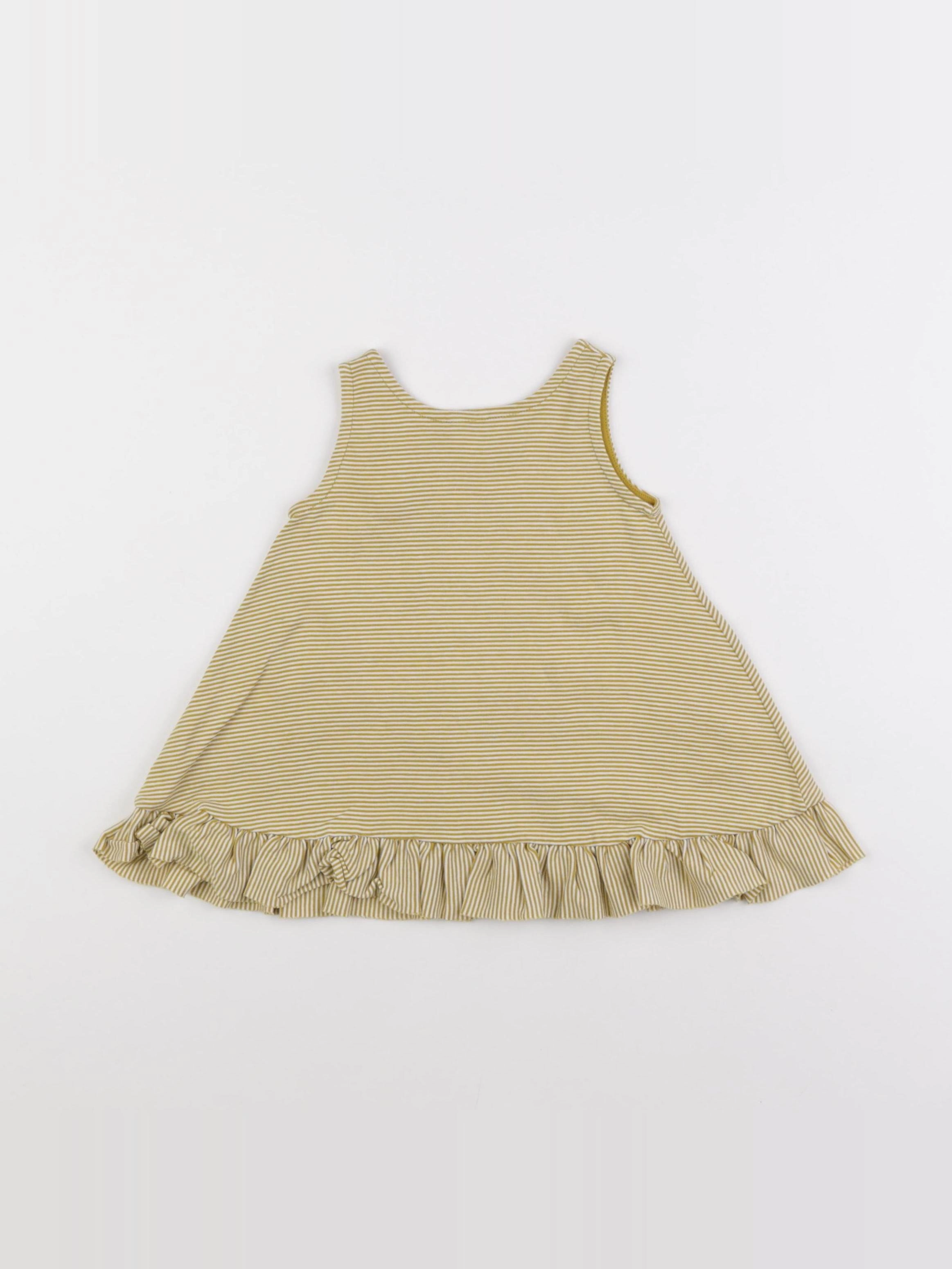 Petit Bateau - robe jaune - 12 mois
