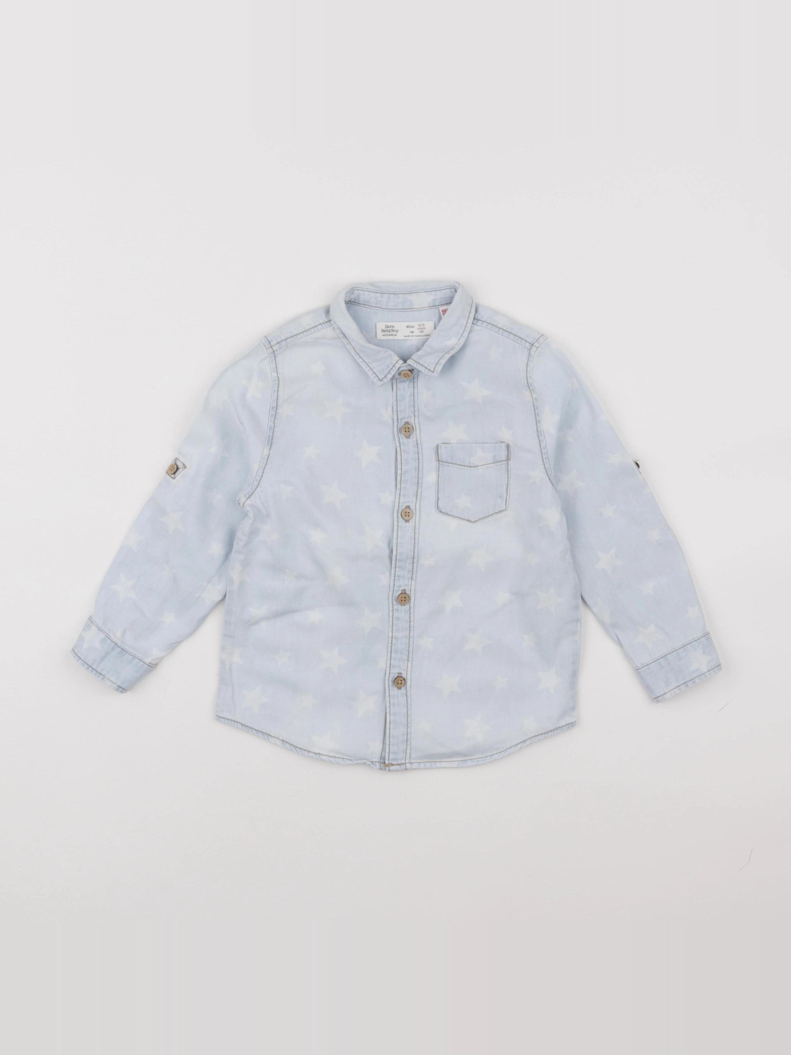 Zara - chemise bleu - 2/3 ans
