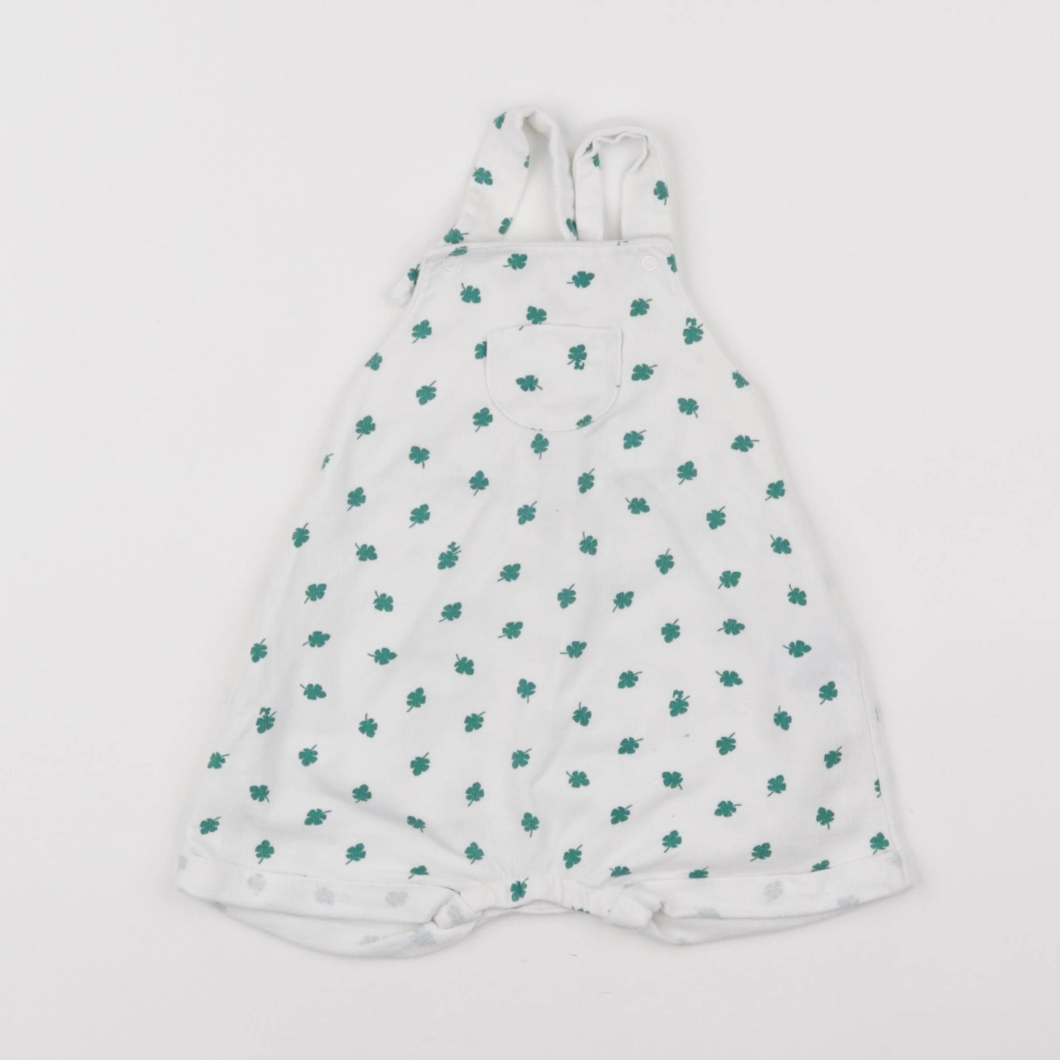 Petit Bateau - salopette vert - 12 mois