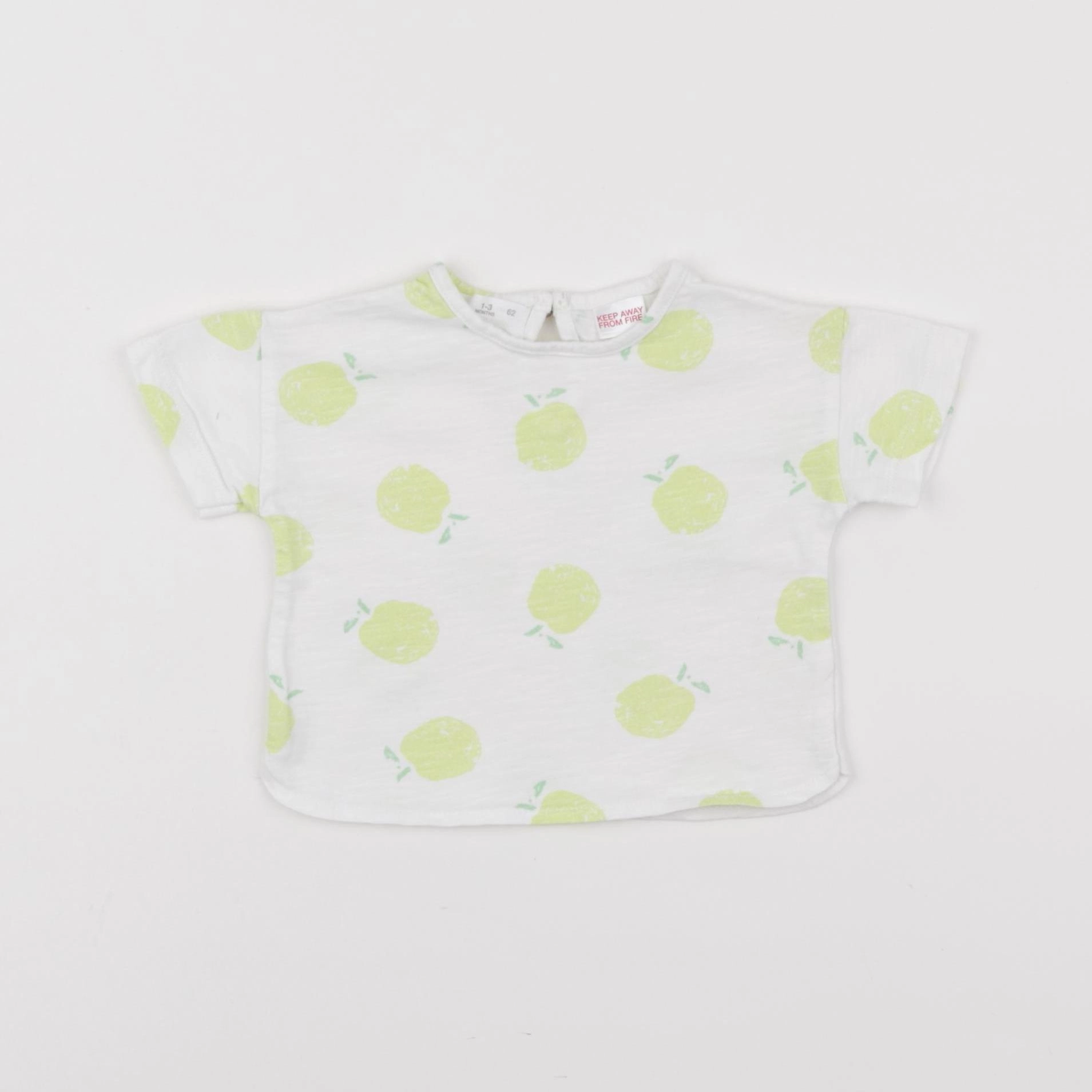 Zara - tee-shirt vert - 1/3 mois
