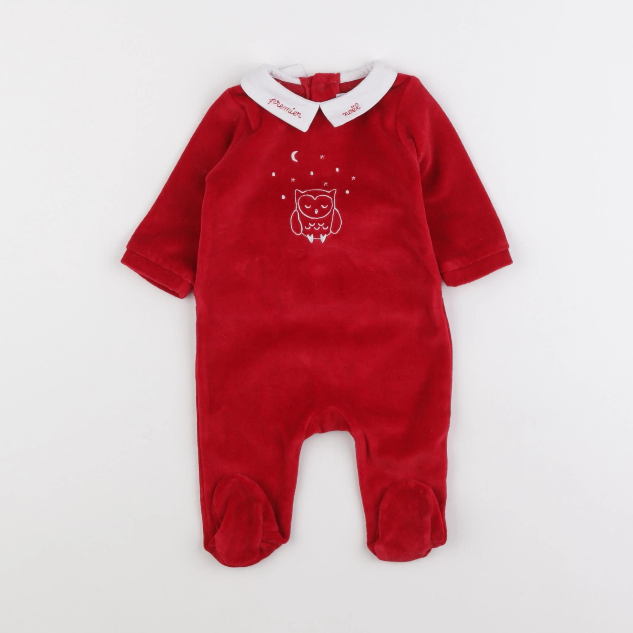 Jacadi - pyjama velours rouge - 3 mois