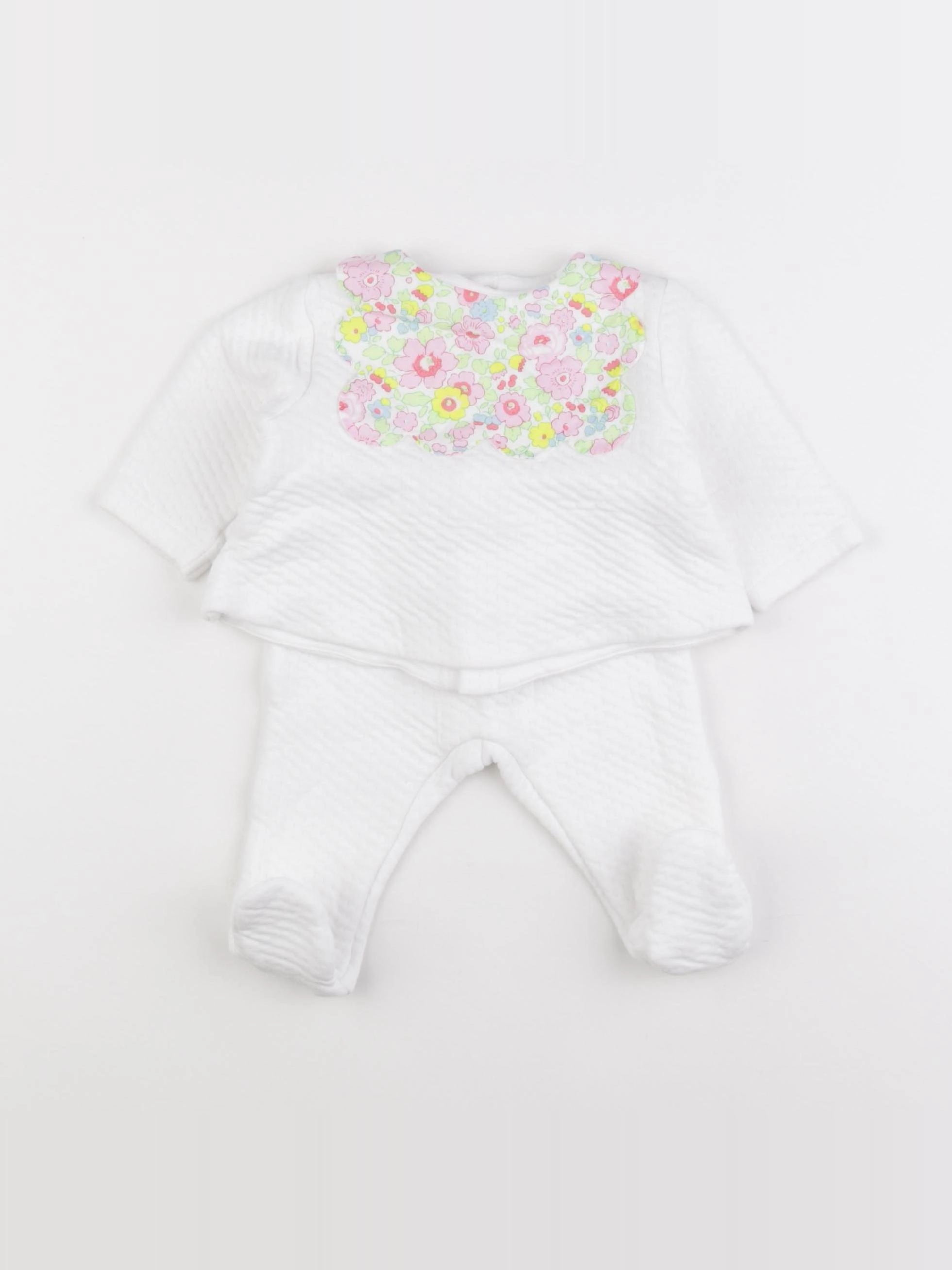 Jacadi - ensemble liberty blanc - 6 mois