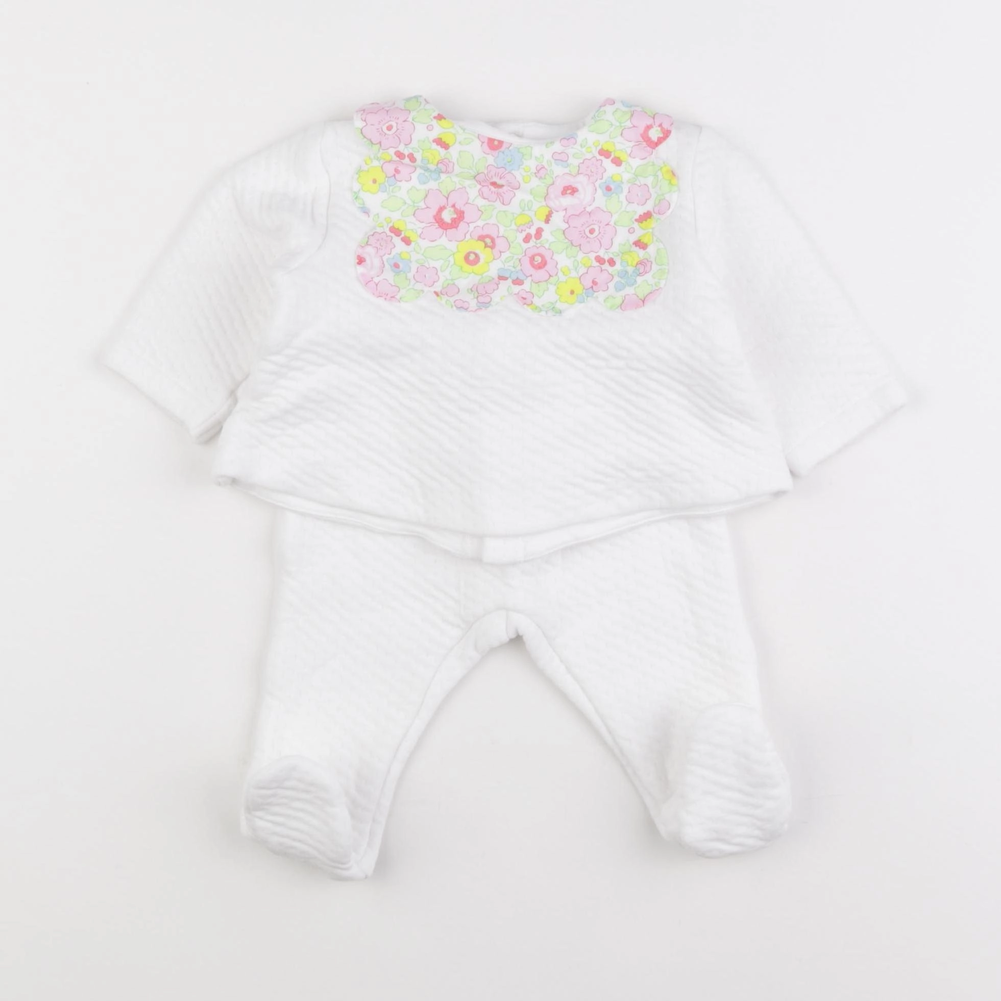 Jacadi - ensemble liberty blanc - 6 mois