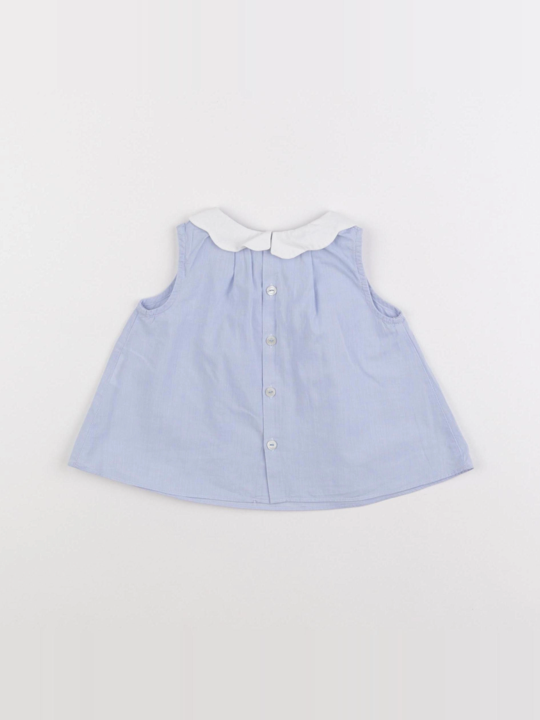 Jacadi - blouse bleu - 6 mois