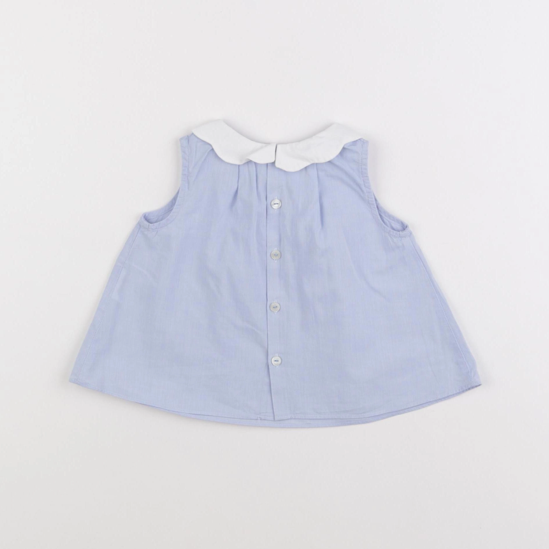 Jacadi - blouse bleu - 6 mois