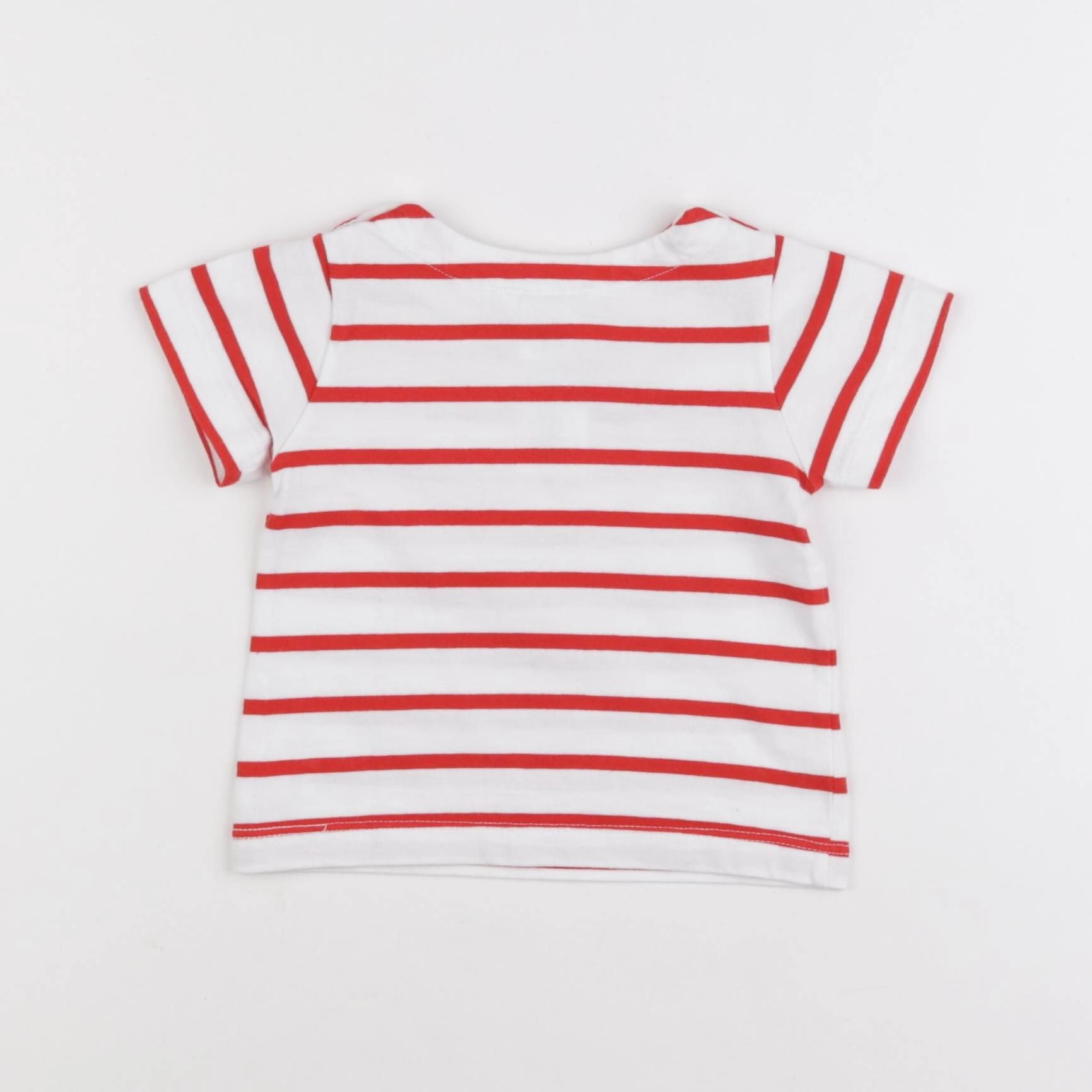 Jacadi - tee-shirt blanc, rouge - 6 mois