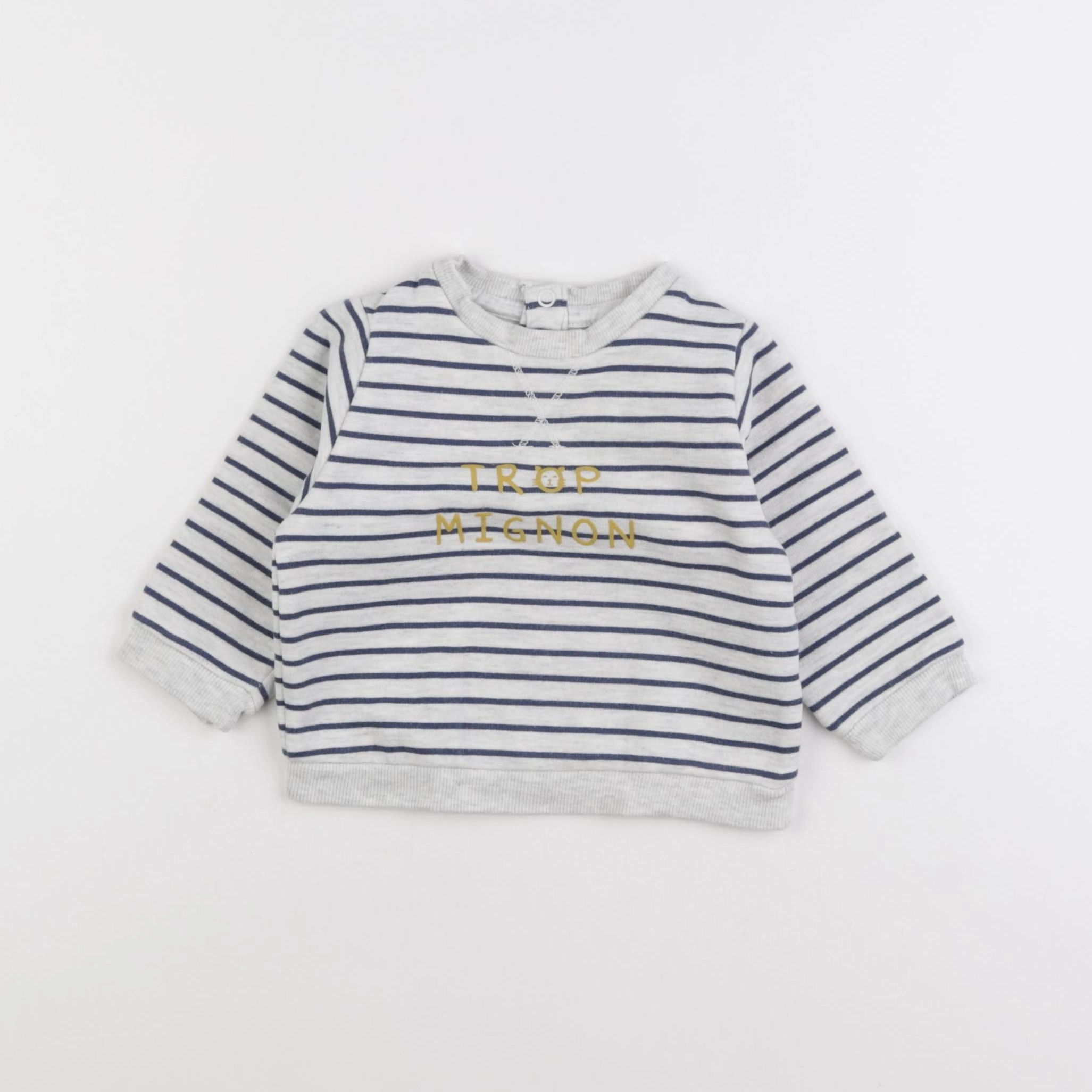 Tape à l'oeil - sweat gris, bleu - 9 mois