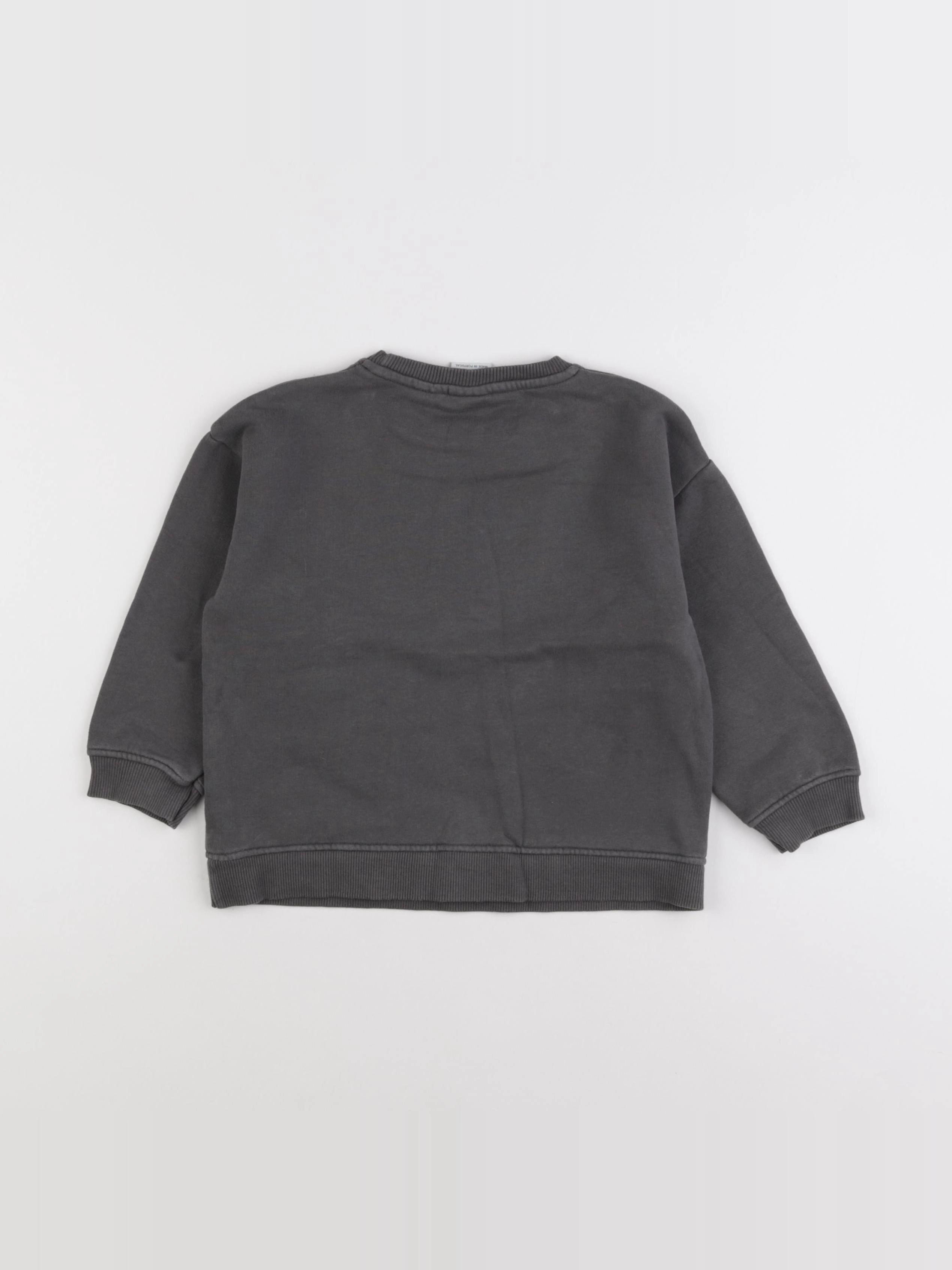 Zara - sweat gris - 2/3 ans