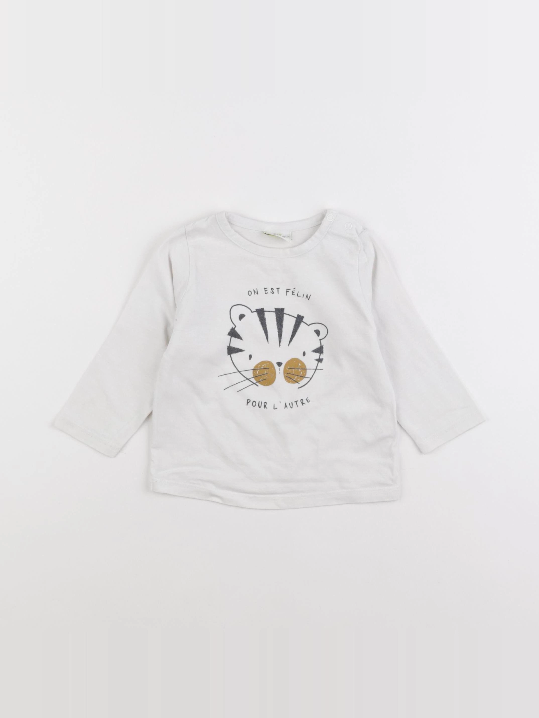 Tape à l'oeil - tee-shirt blanc - 12 mois