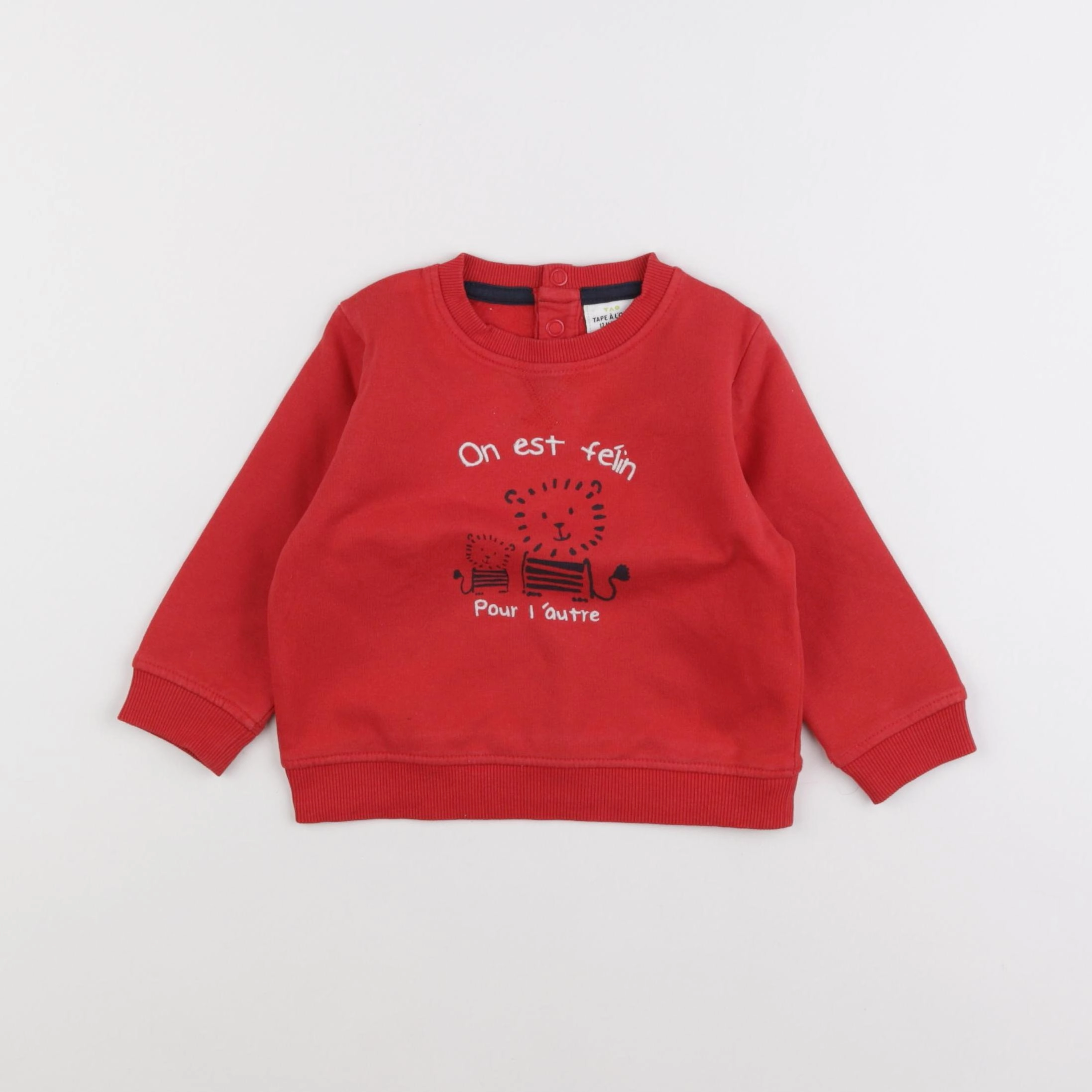Tape à l'oeil - sweat rouge - 12 mois