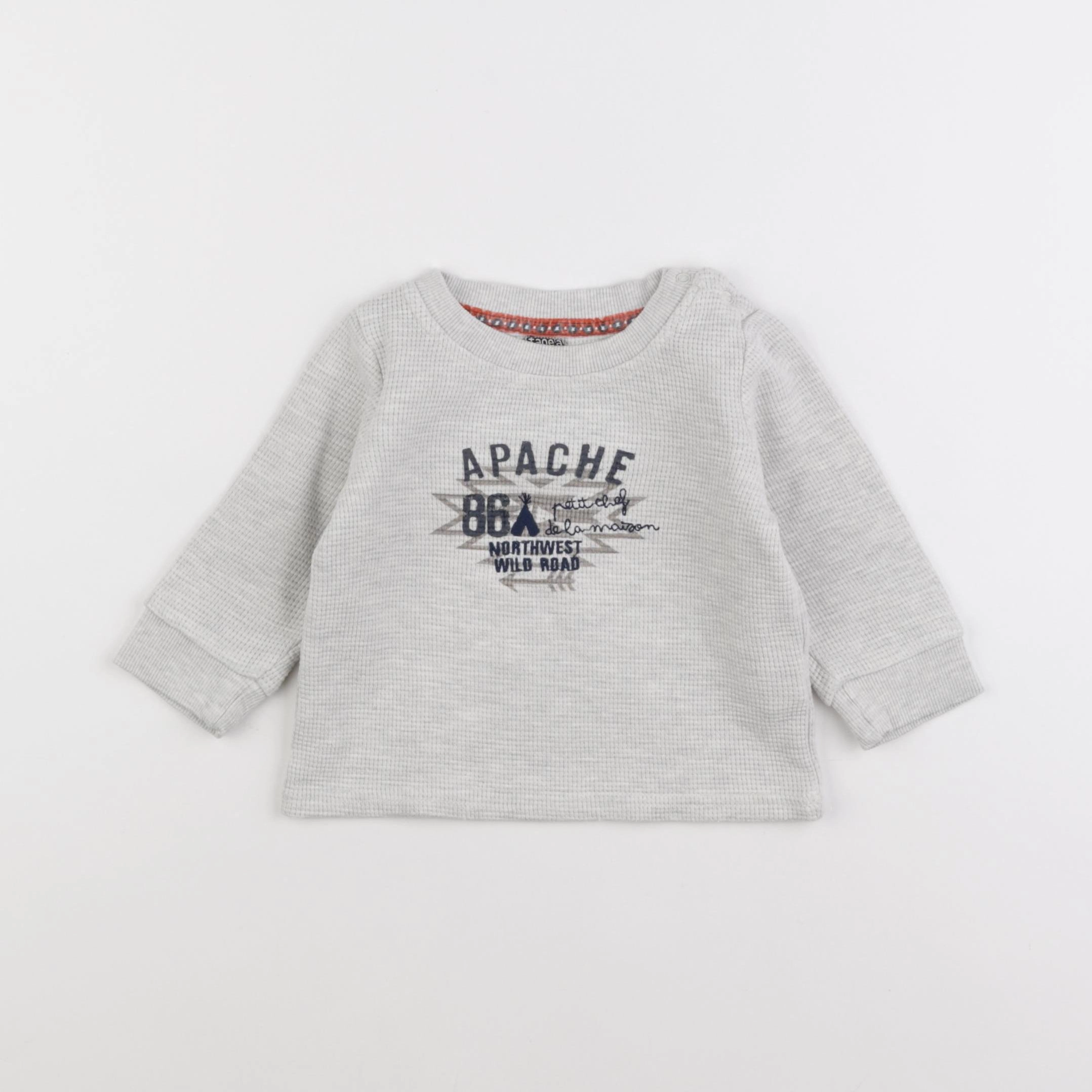 Tape à l'oeil - sweat gris - 12 mois