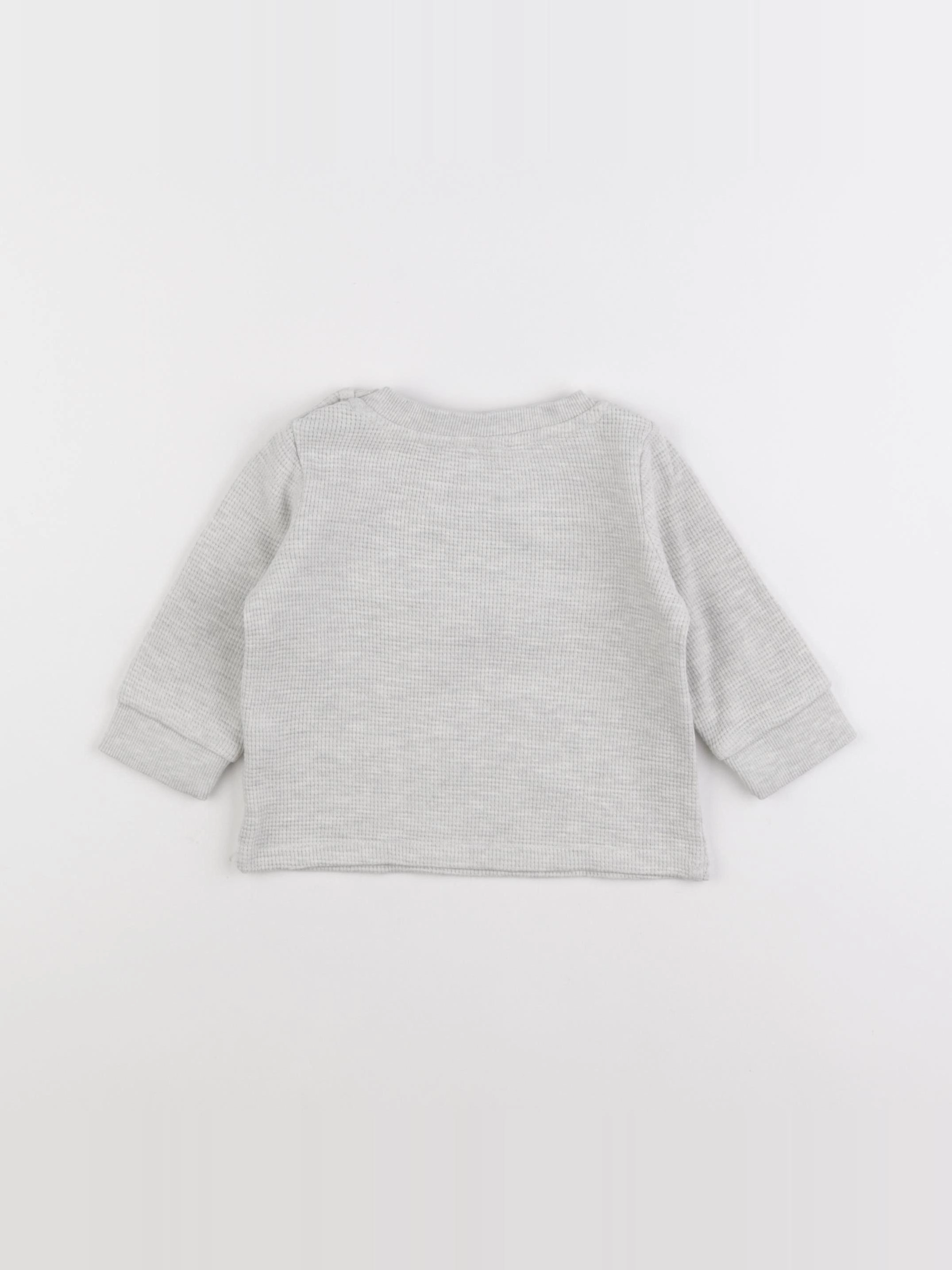 Tape à l'oeil - sweat gris - 12 mois