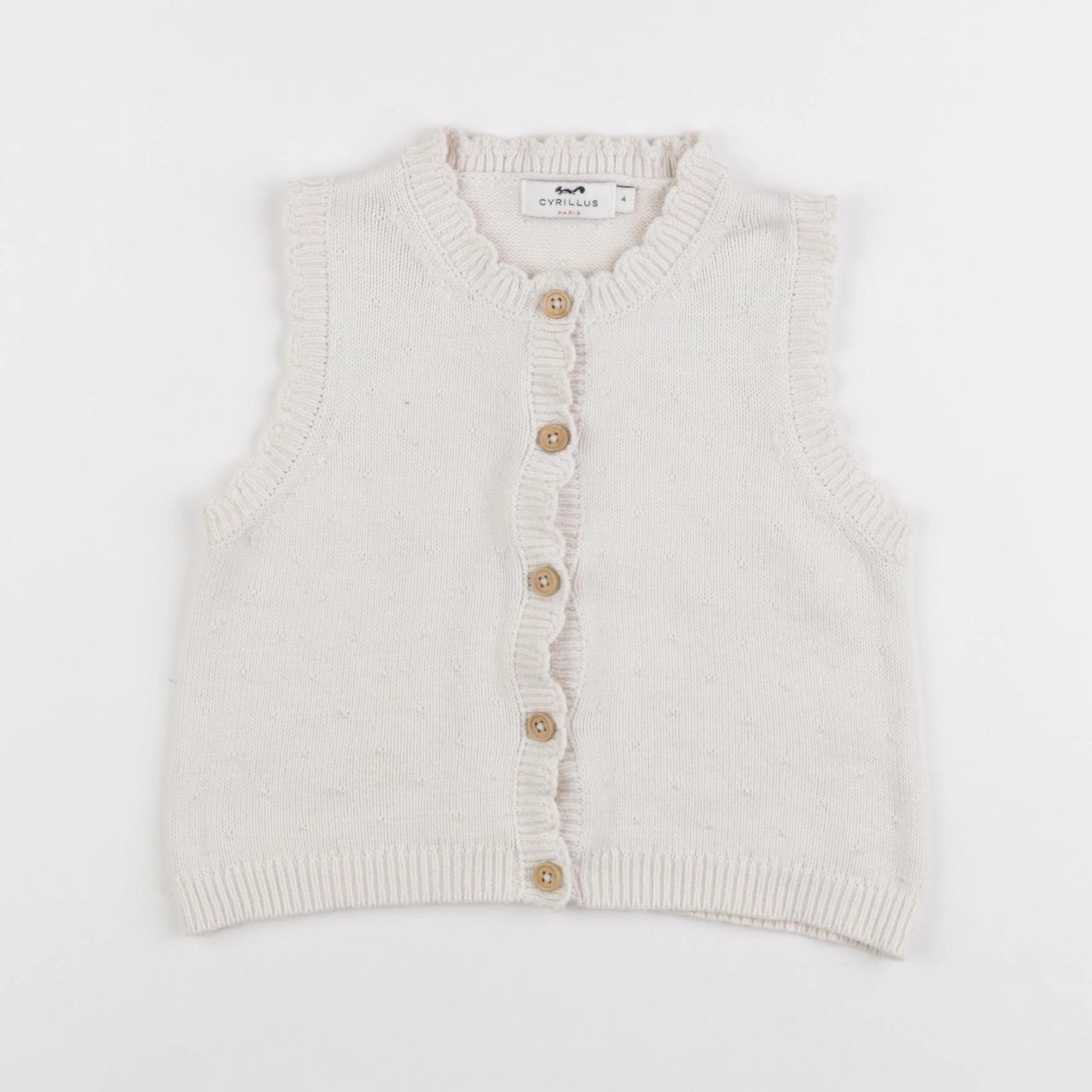 Cyrillus - gilet beige - 4 ans