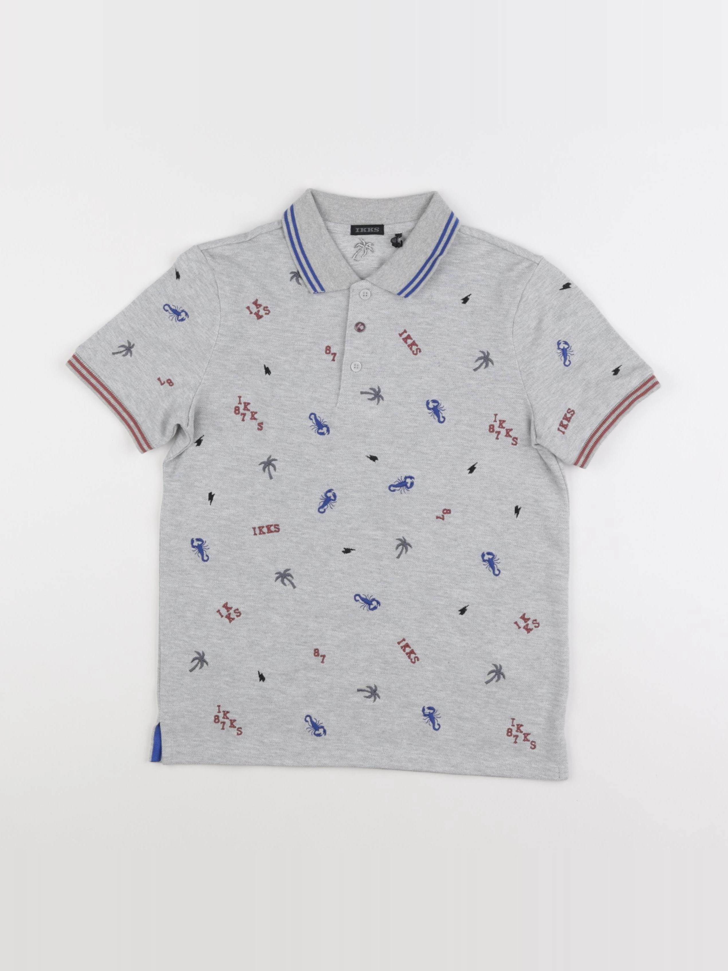 IKKS - polo gris - 10 ans
