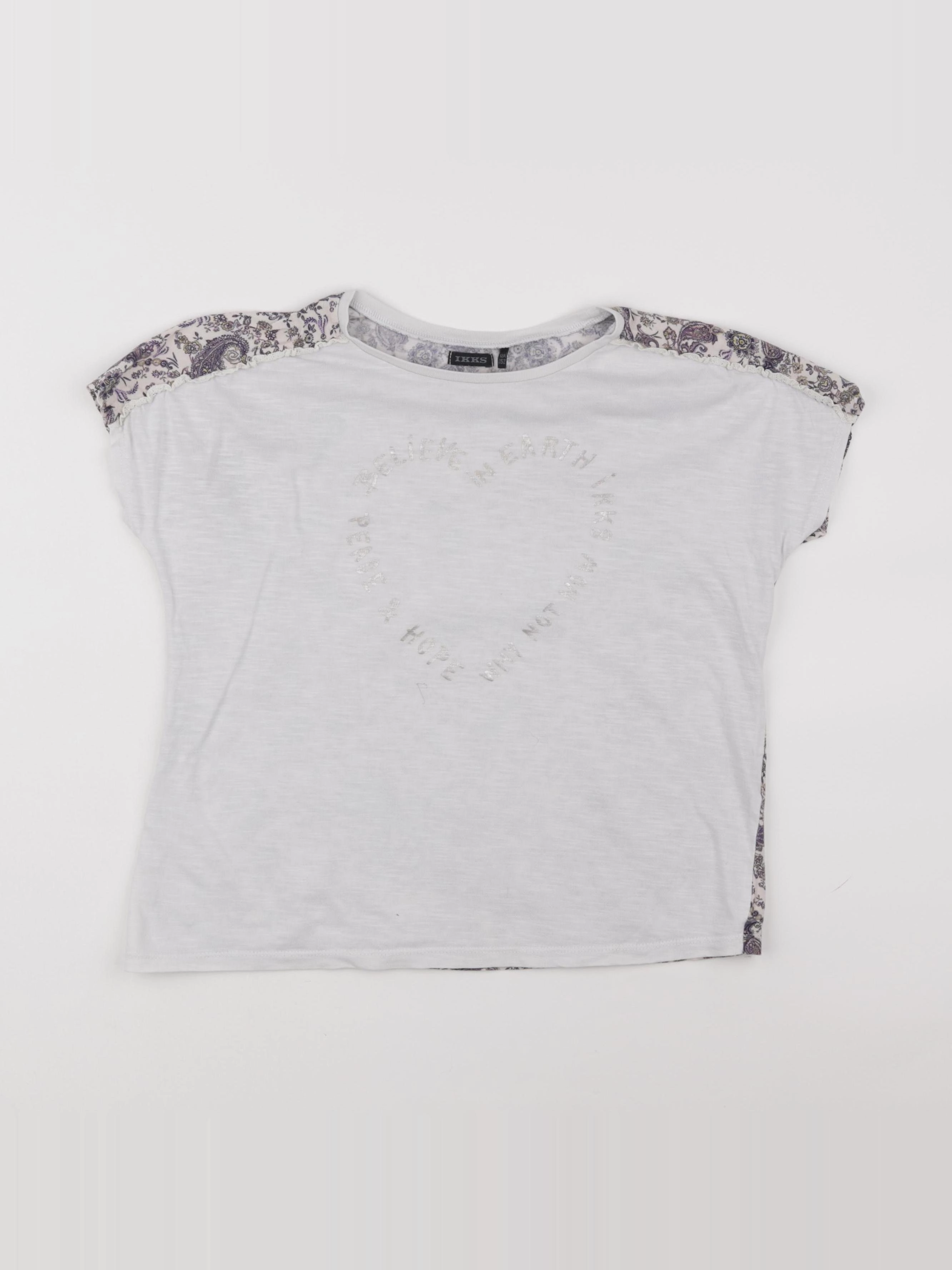 IKKS - tee-shirt imprimé au dos blanc, violet - 12 ans