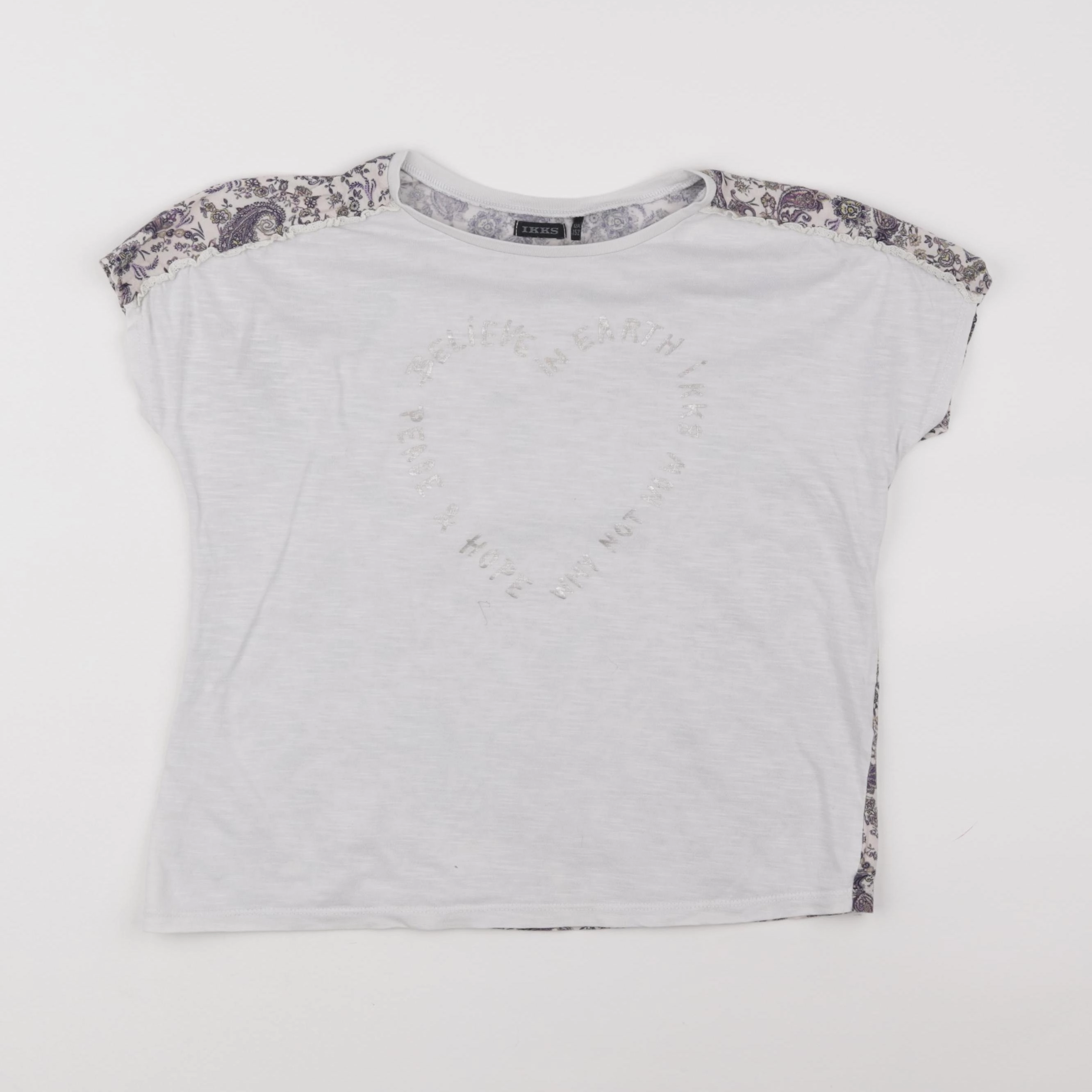 IKKS - tee-shirt imprimé au dos blanc, violet - 12 ans