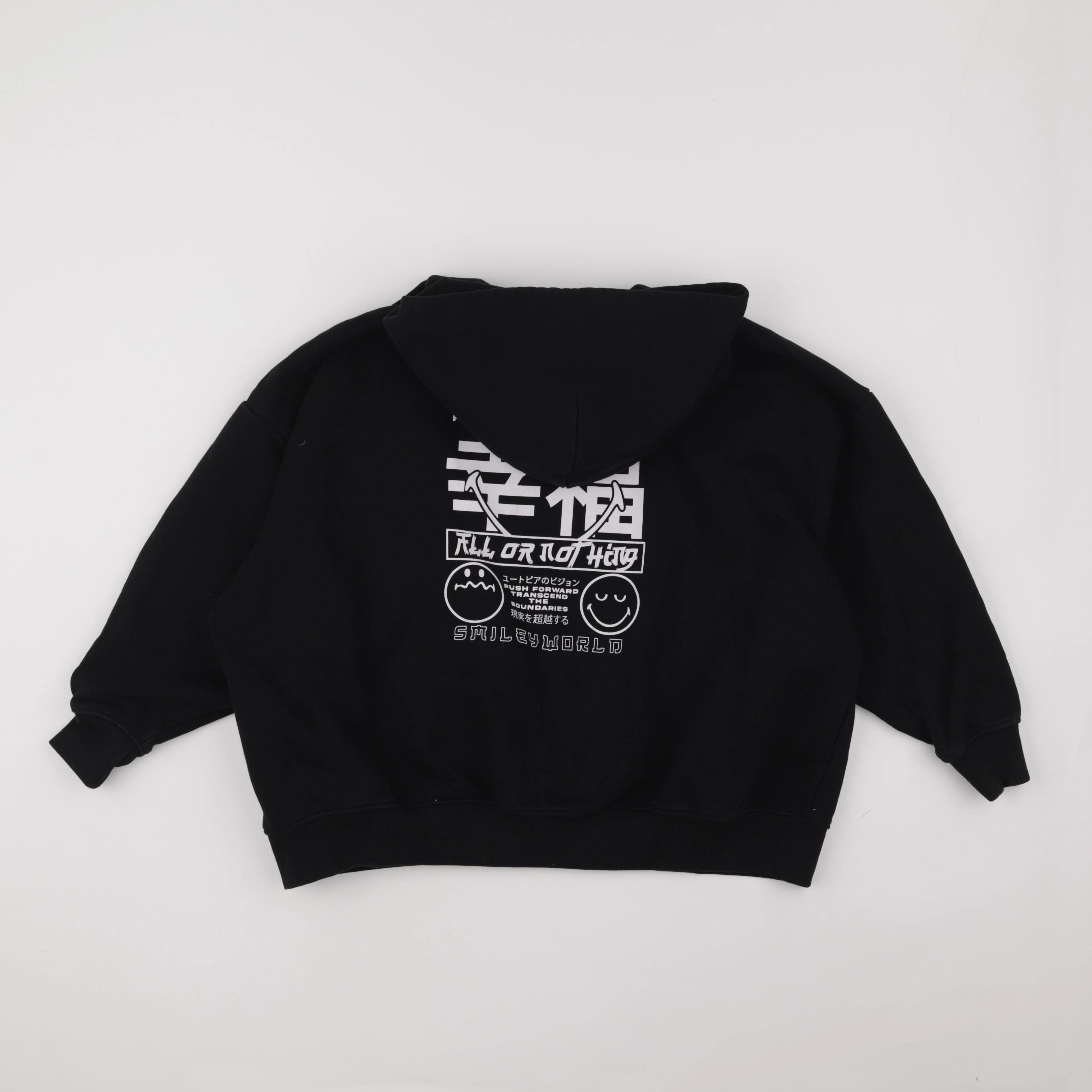 IKKS - sweat imprimé au dos noir - 10 ans